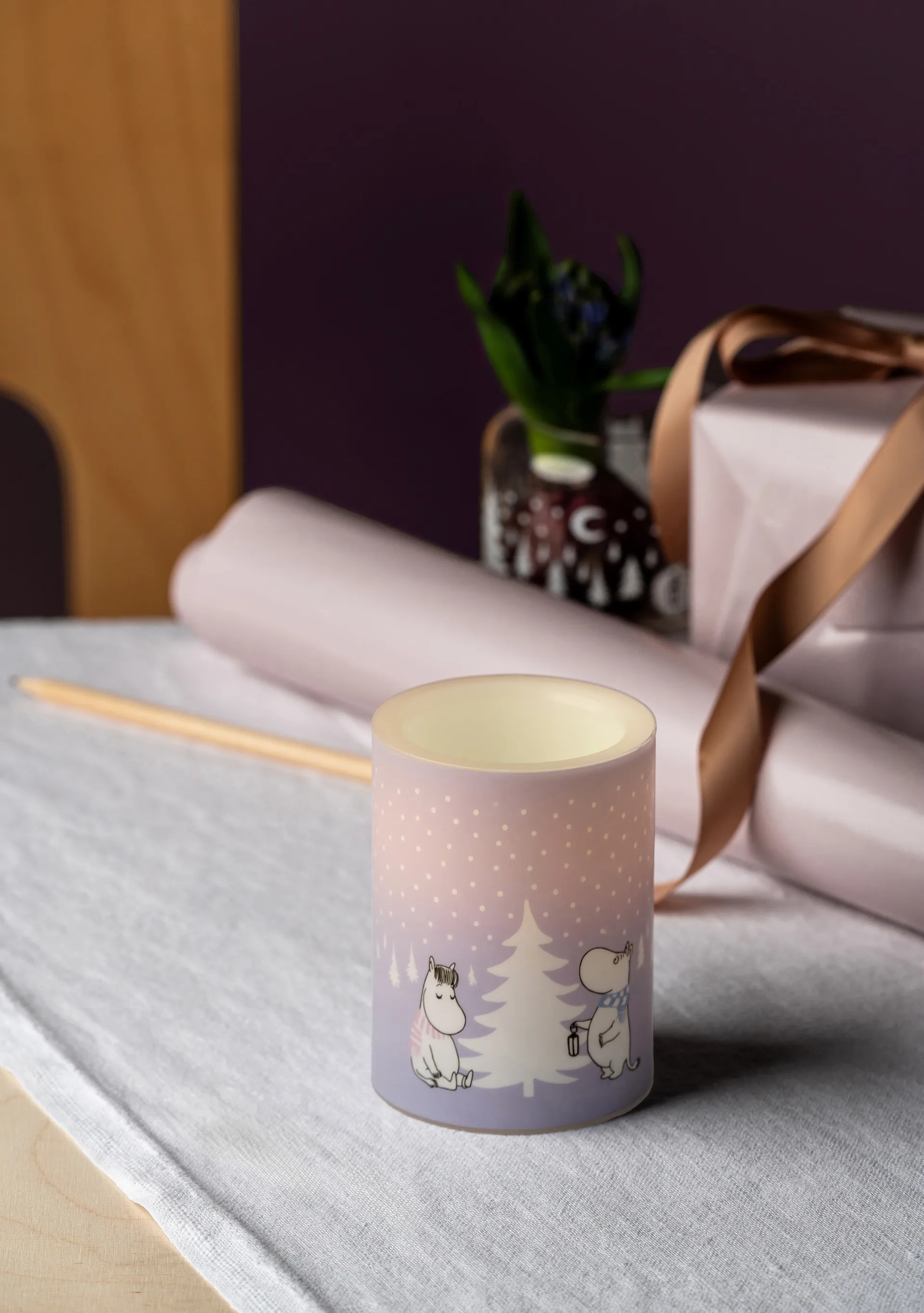 姆明 block 蜡烛 LED 10 cm, Snowfall Muurla