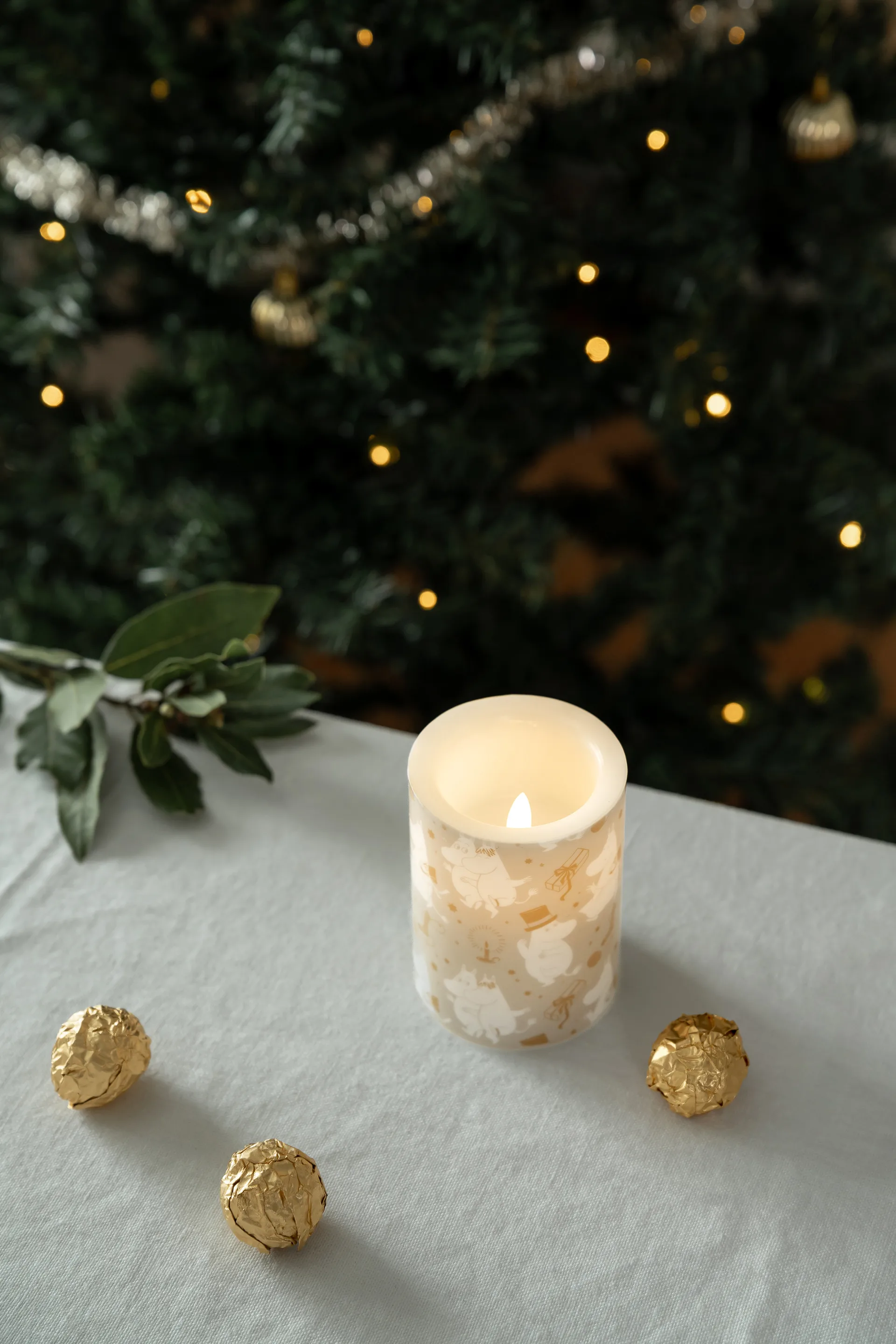 姆明 block 蜡烛 LED 10 cm, Sparkling stars Muurla