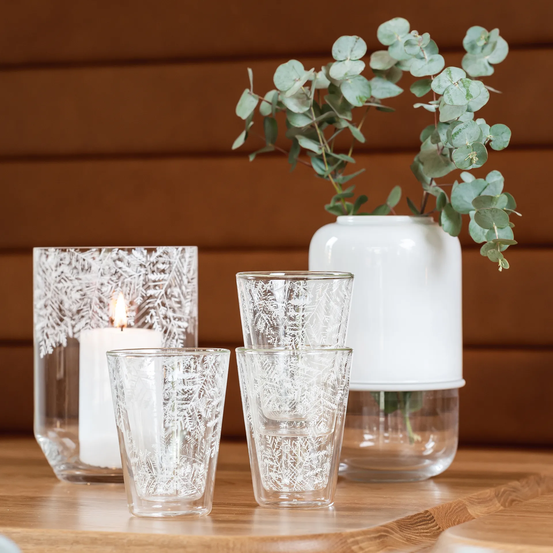 Capsule 可调节花瓶 18-28cm, 白色-clear Muurla