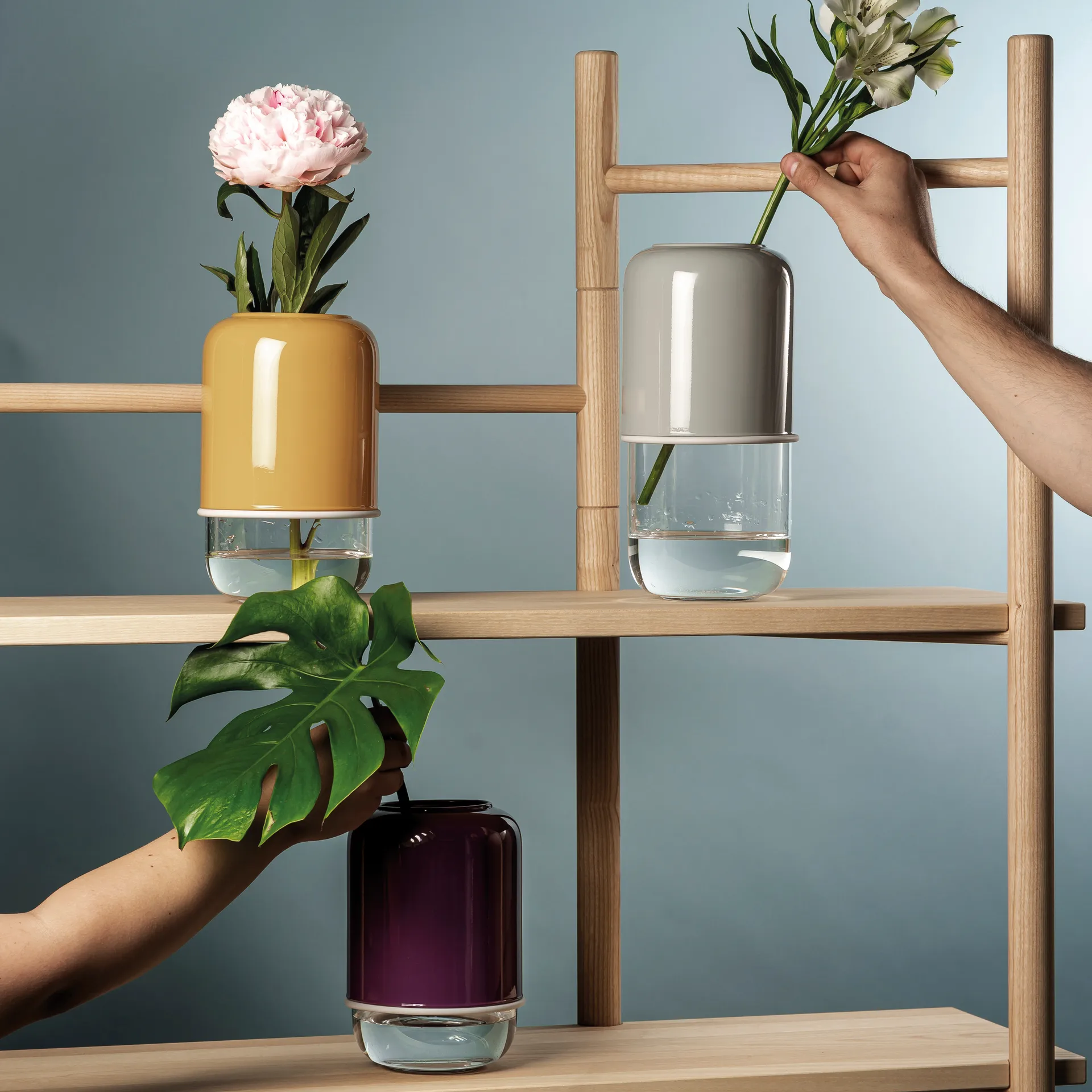 Capsule adjus桌子 花瓶 18-28 cm, gold-clear Muurla