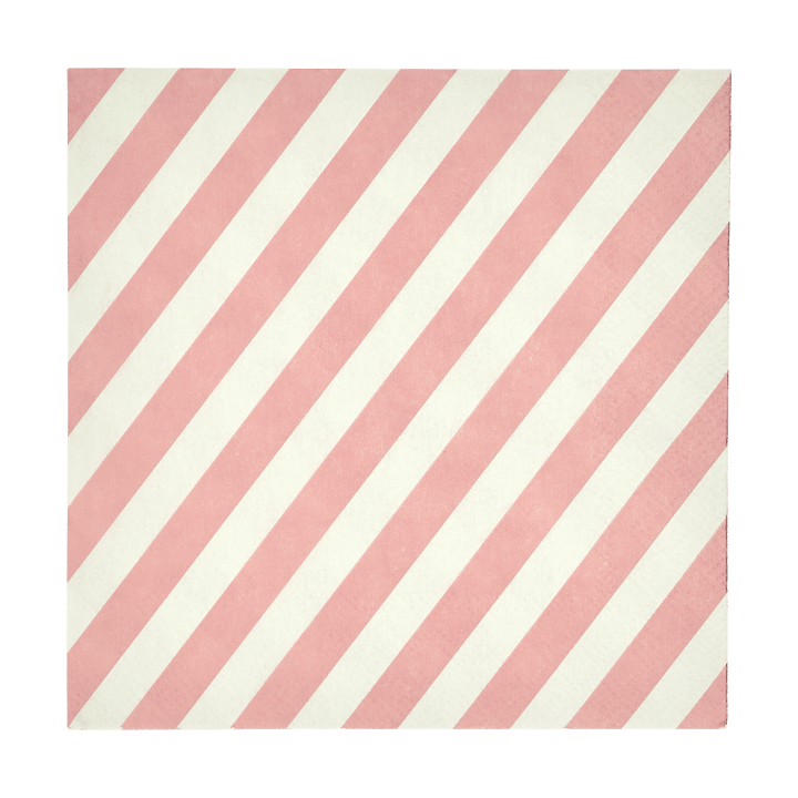 Check & Stripes paper 餐巾纸 25x25 cm 20件装 - 米色 - Muurla