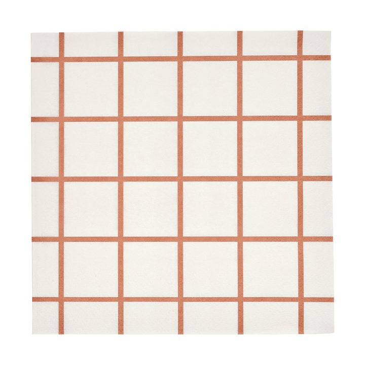 Check & Stripes paper 餐巾纸 33x33 cm 20件装 - 米色 - Muurla