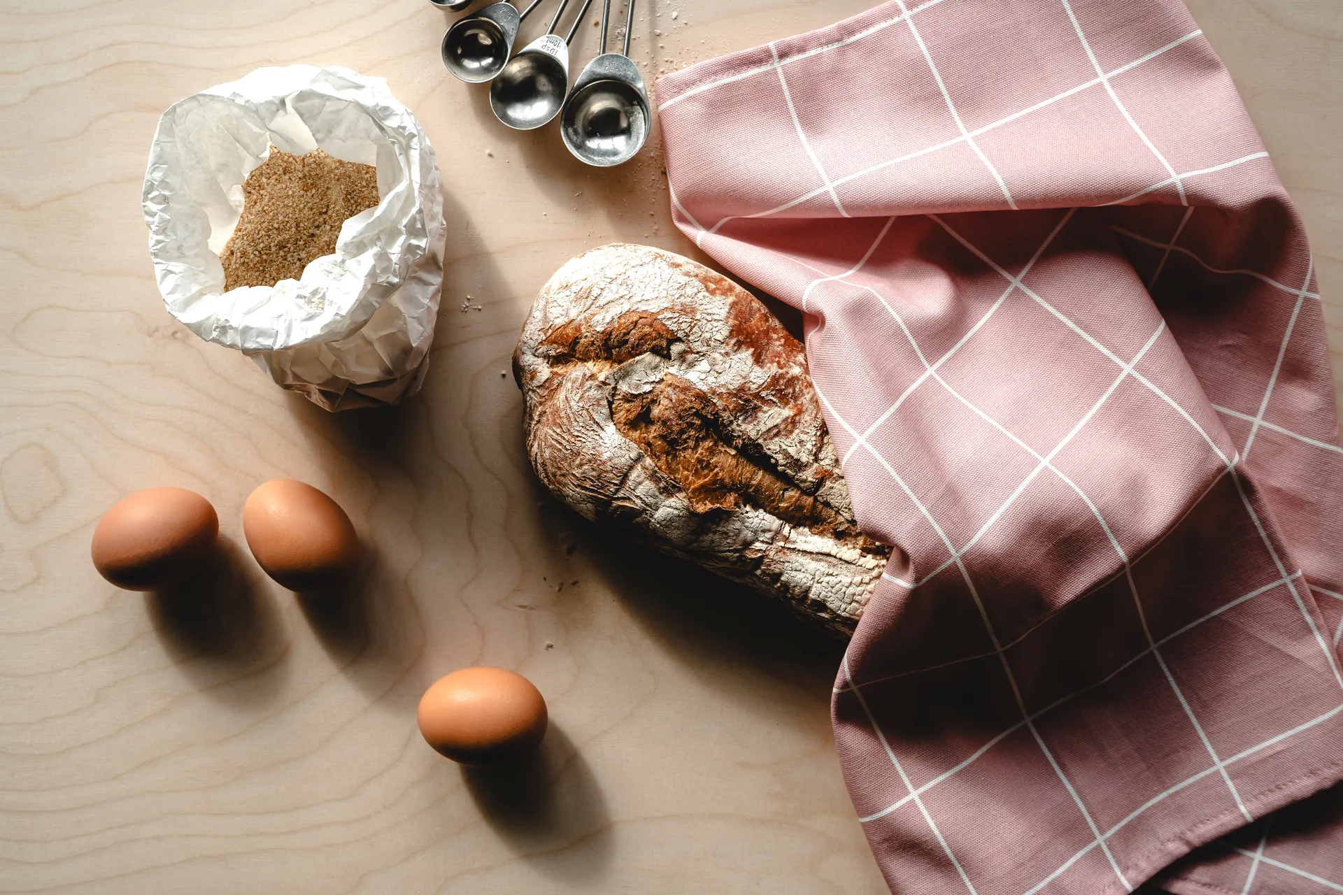 Checks & Stripes 厨房巾 50x70 cm, 粉色 Muurla