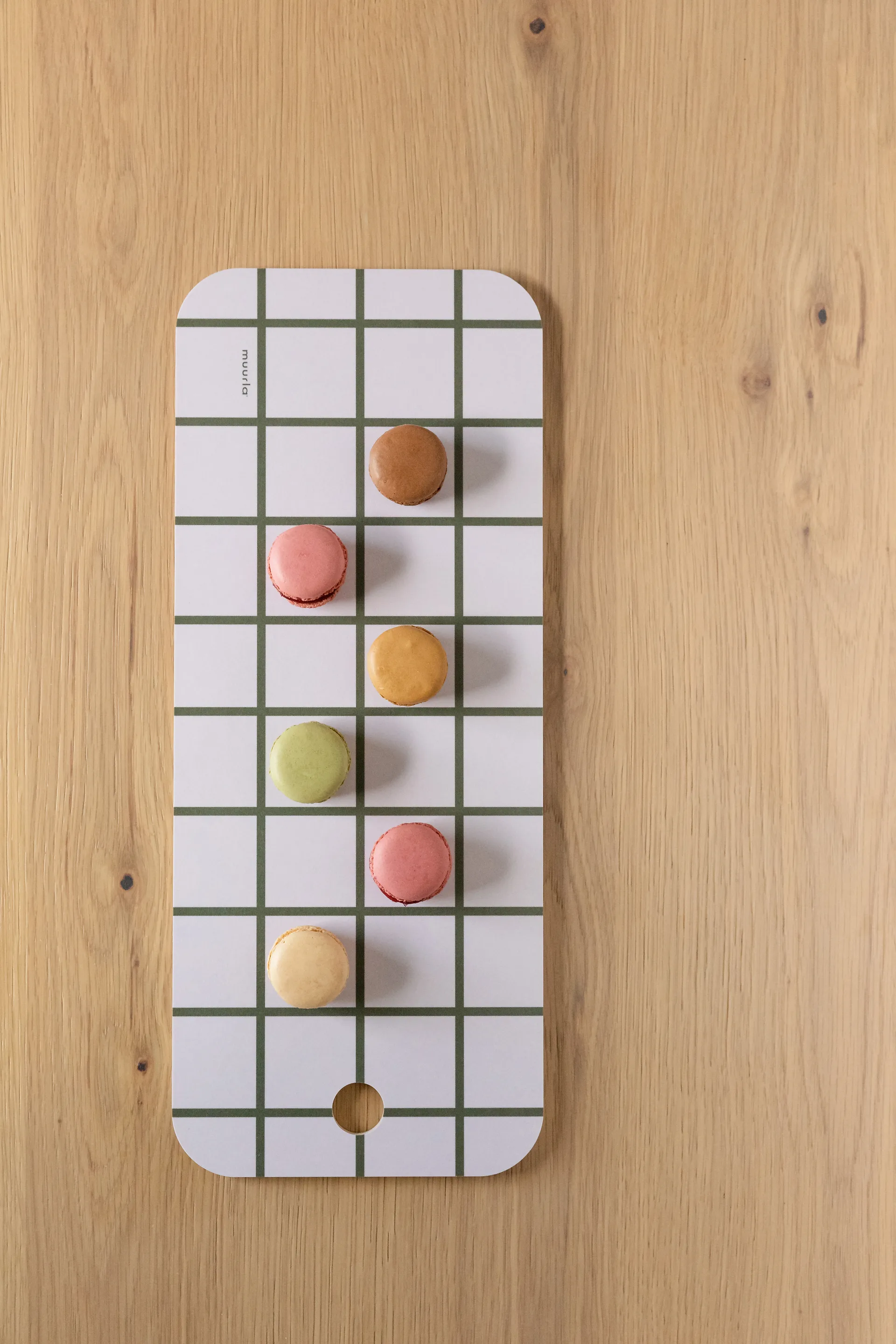 Checks & Stripes tray 18x44 cm, 绿色-米色 Muurla