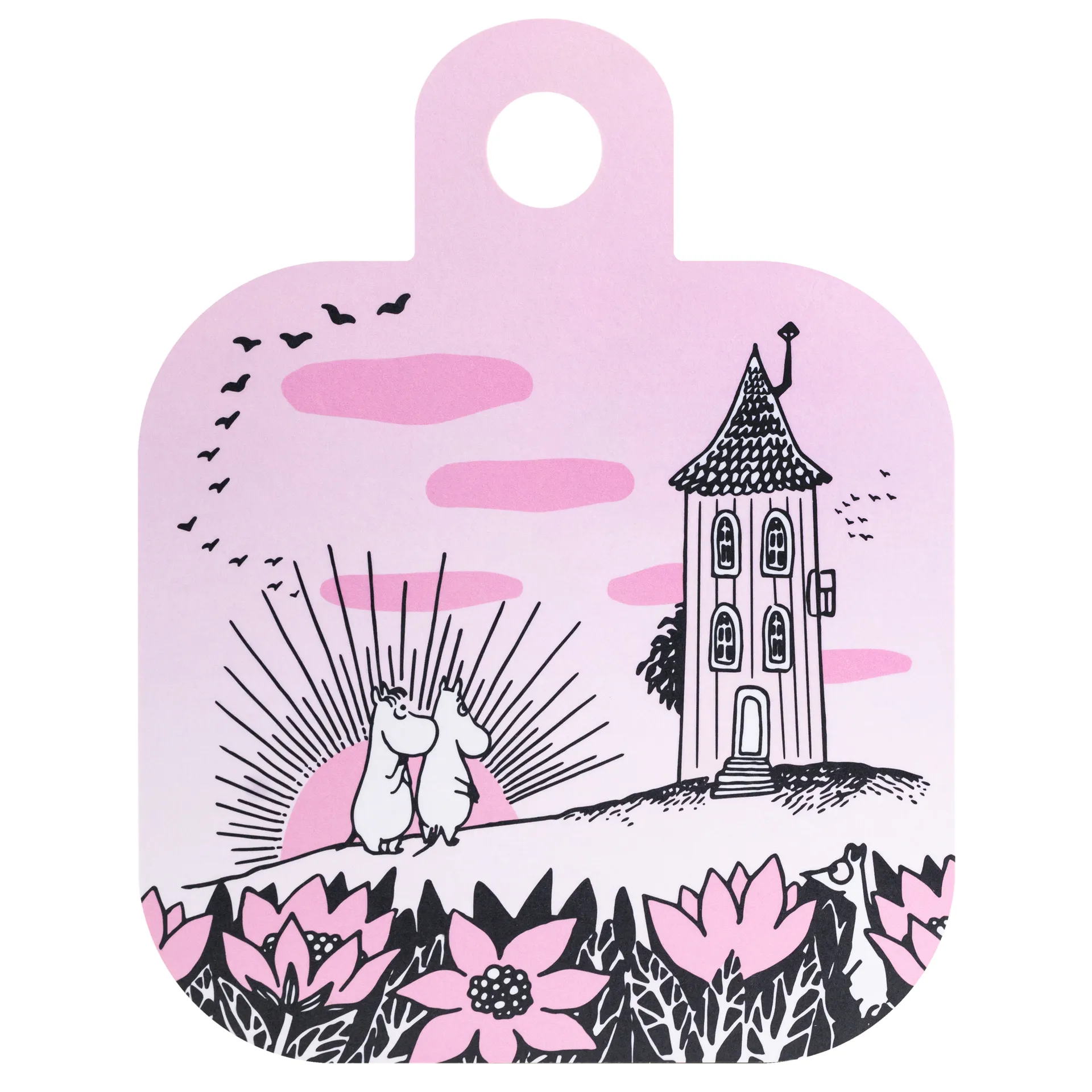 Chop & Serve Friendship 托盘 25x32 cm, 黑色-粉色 Muurla