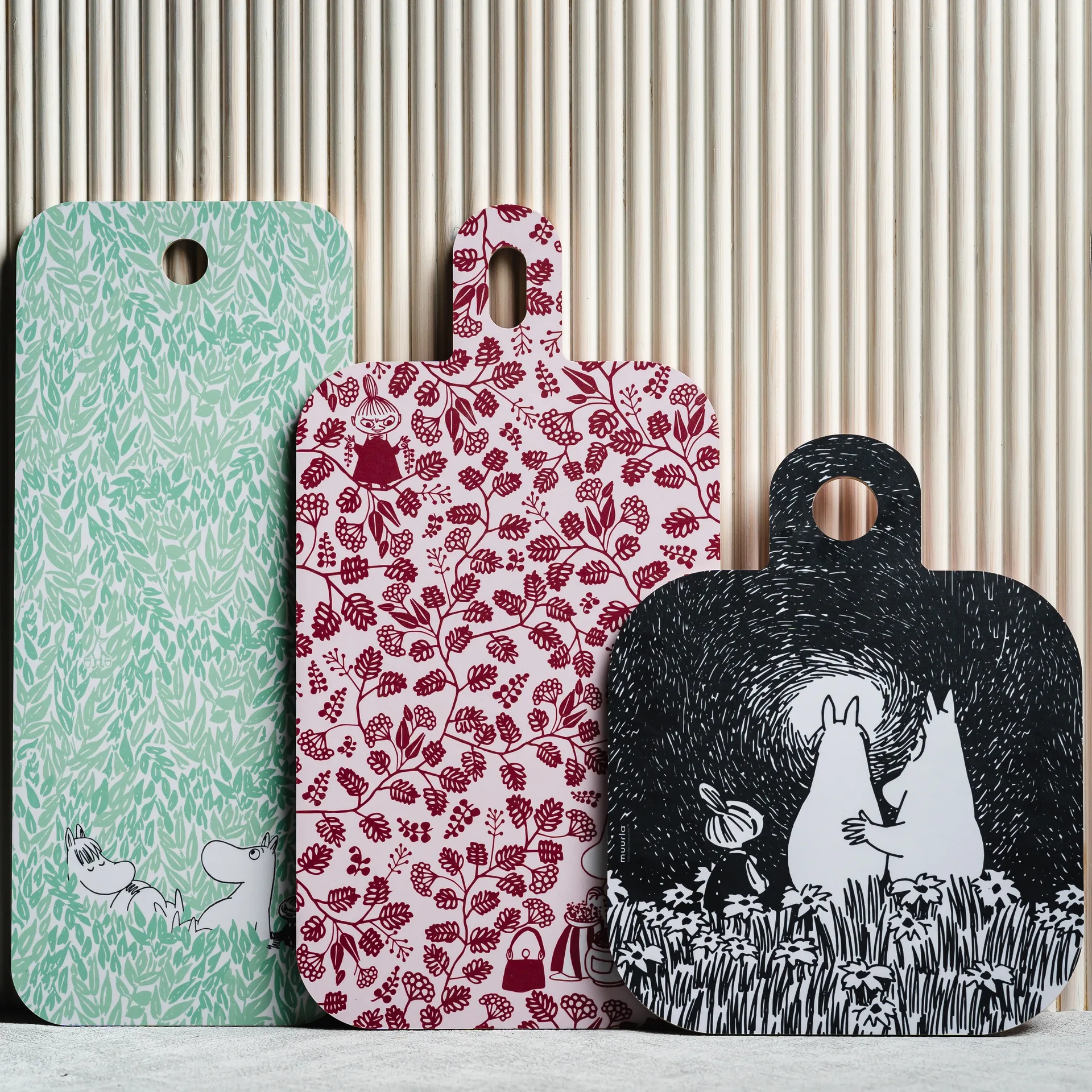 Chop & Serve Friendship 托盘 25x32 cm, 黑色-粉色 Muurla