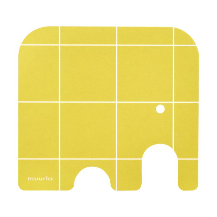 Elephant 杯垫 11x10 cm, 黄色 Muurla