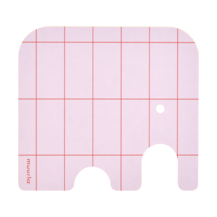 Elephant 杯垫 11x10 cm - 粉色 - Muurla