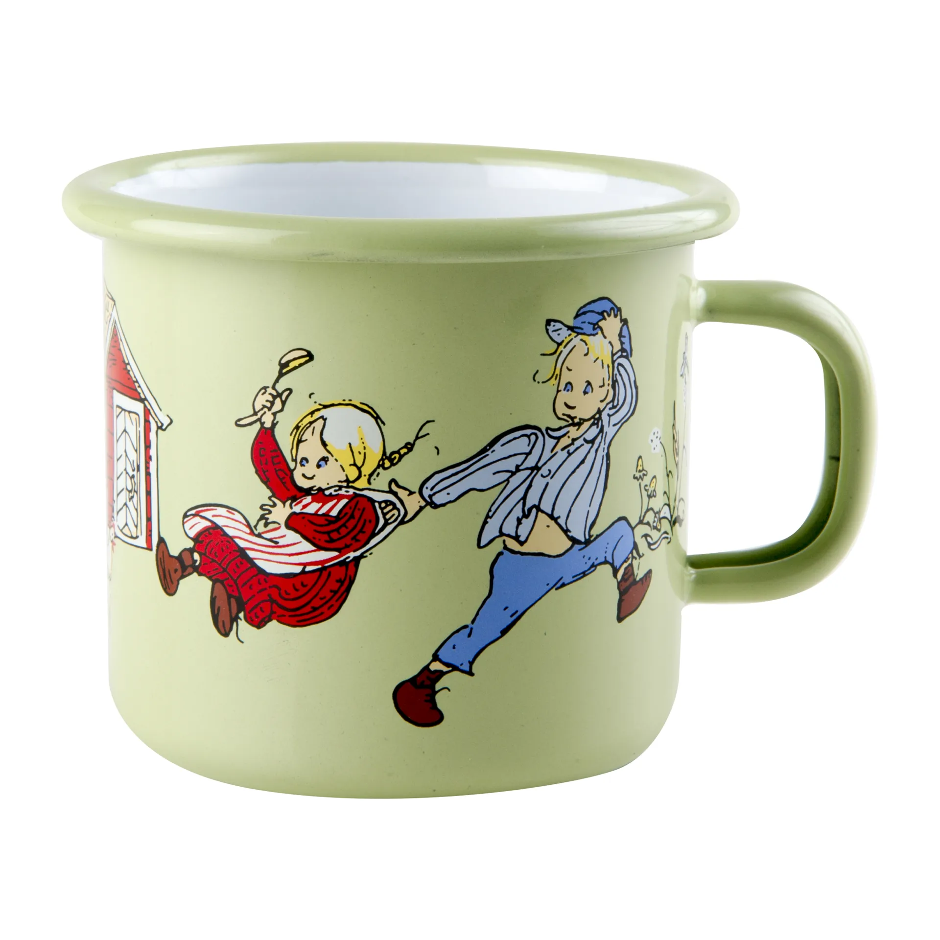 Emil and Ida enamel 马克杯 2.5 dl, Green Muurla