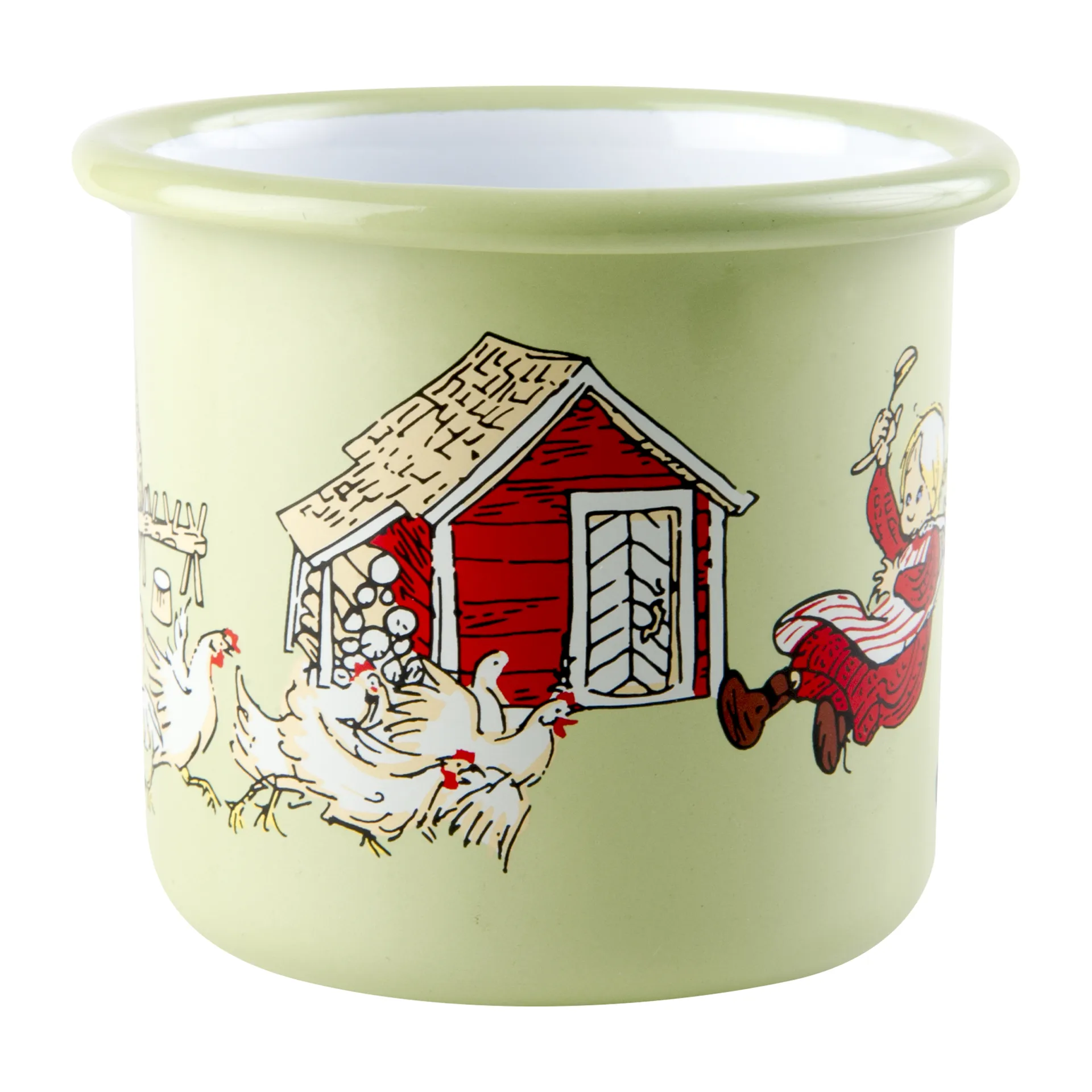 Emil and Ida enamel 马克杯 2.5 dl, Green Muurla