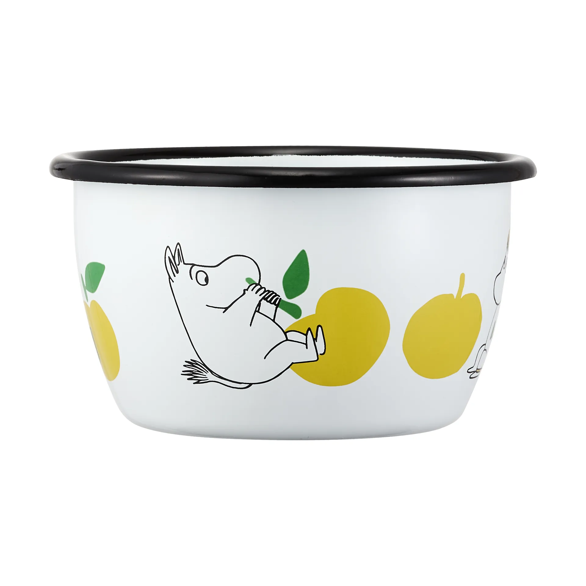 姆明 enamel 碗 30 cl, Joyfull Apples-黄色 Muurla