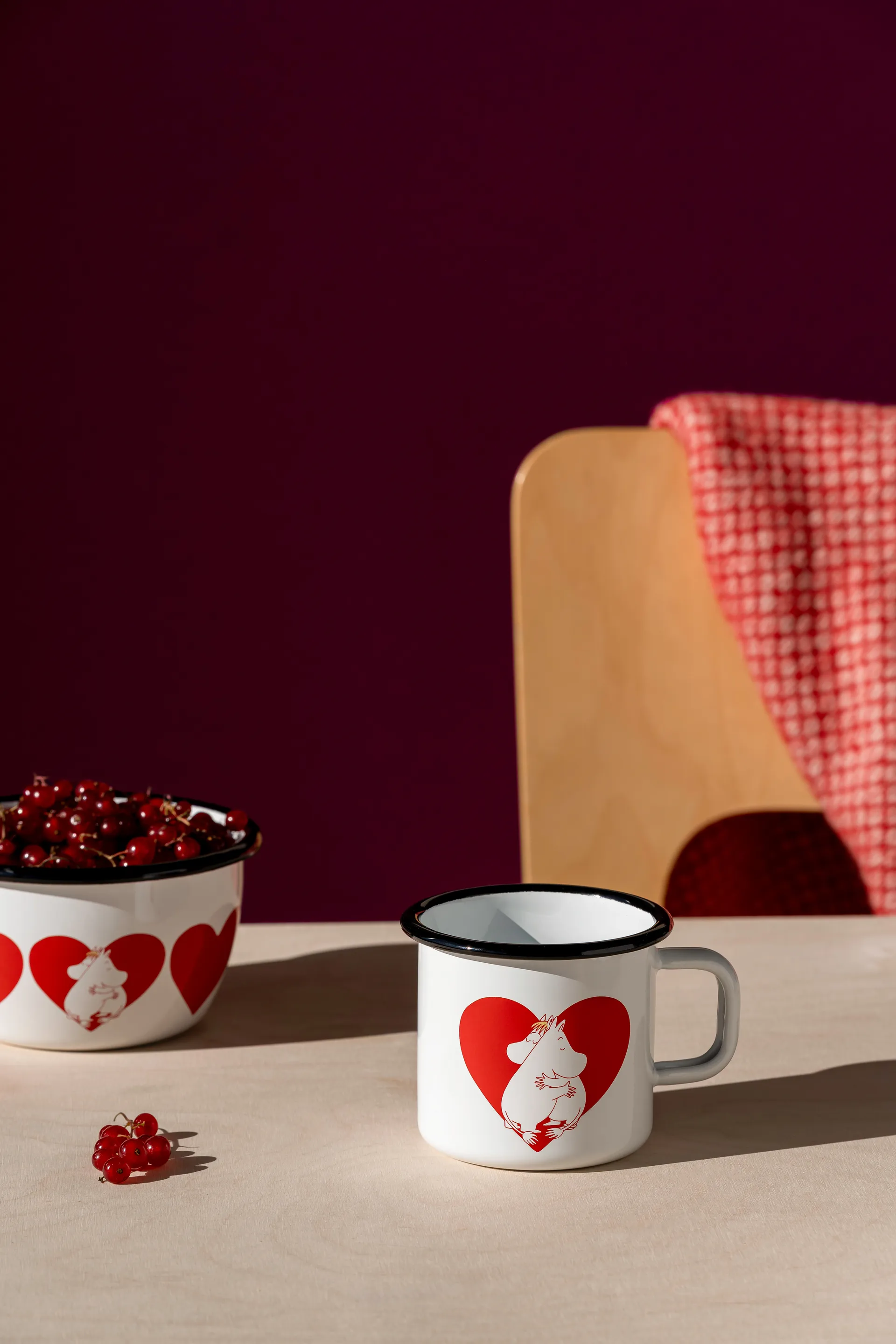 姆明 enamel 马克杯 37 cl, Heart Muurla