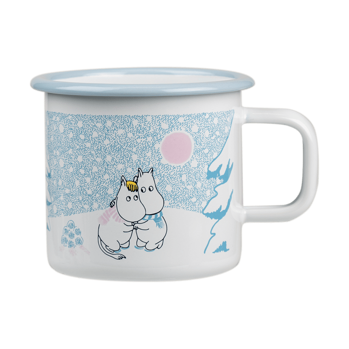 姆明 enamel 马克杯 37 cl - Let it 雪白 - Muurla