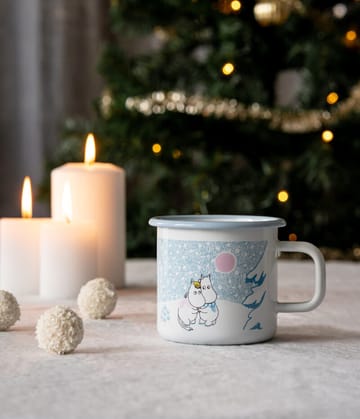 姆明 enamel 马克杯 37 cl - Let it 雪白 - Muurla