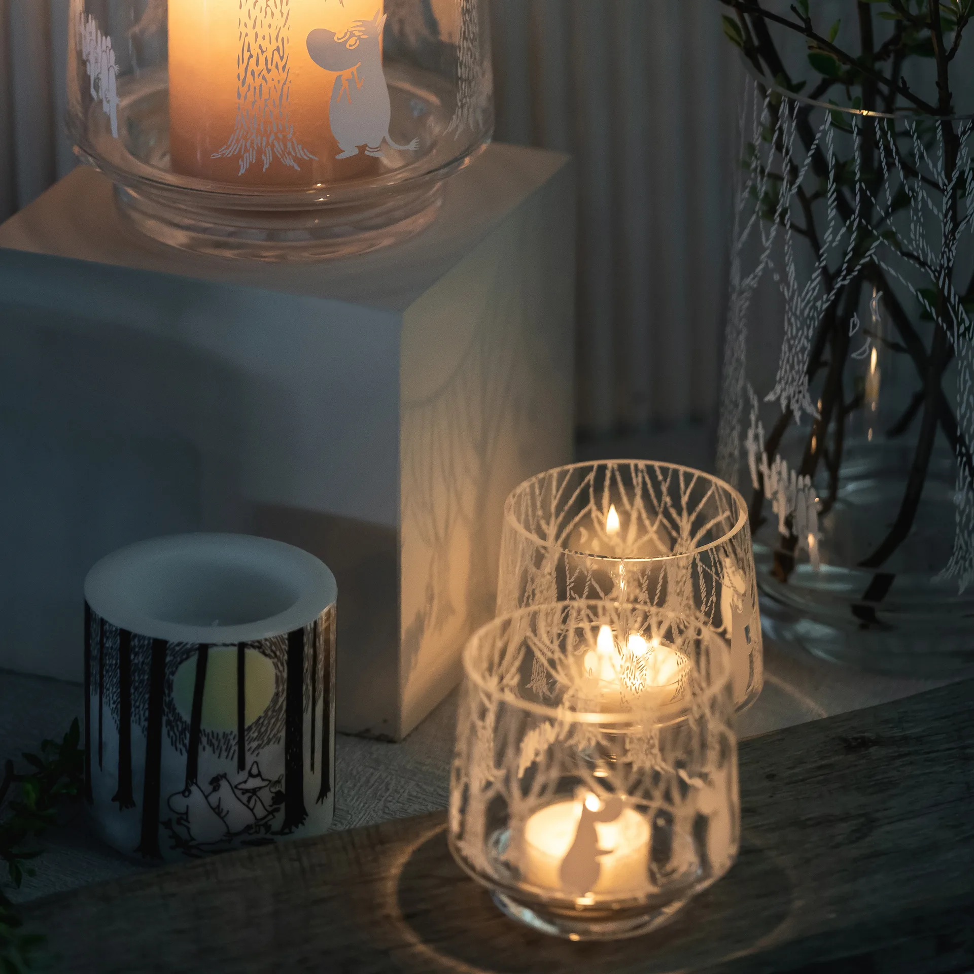 In the Woods 烛台8 cm, clear-白色 Muurla