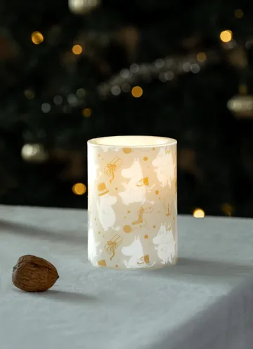 姆明方形LED蜡烛10cm - Sparkling stars - Muurla