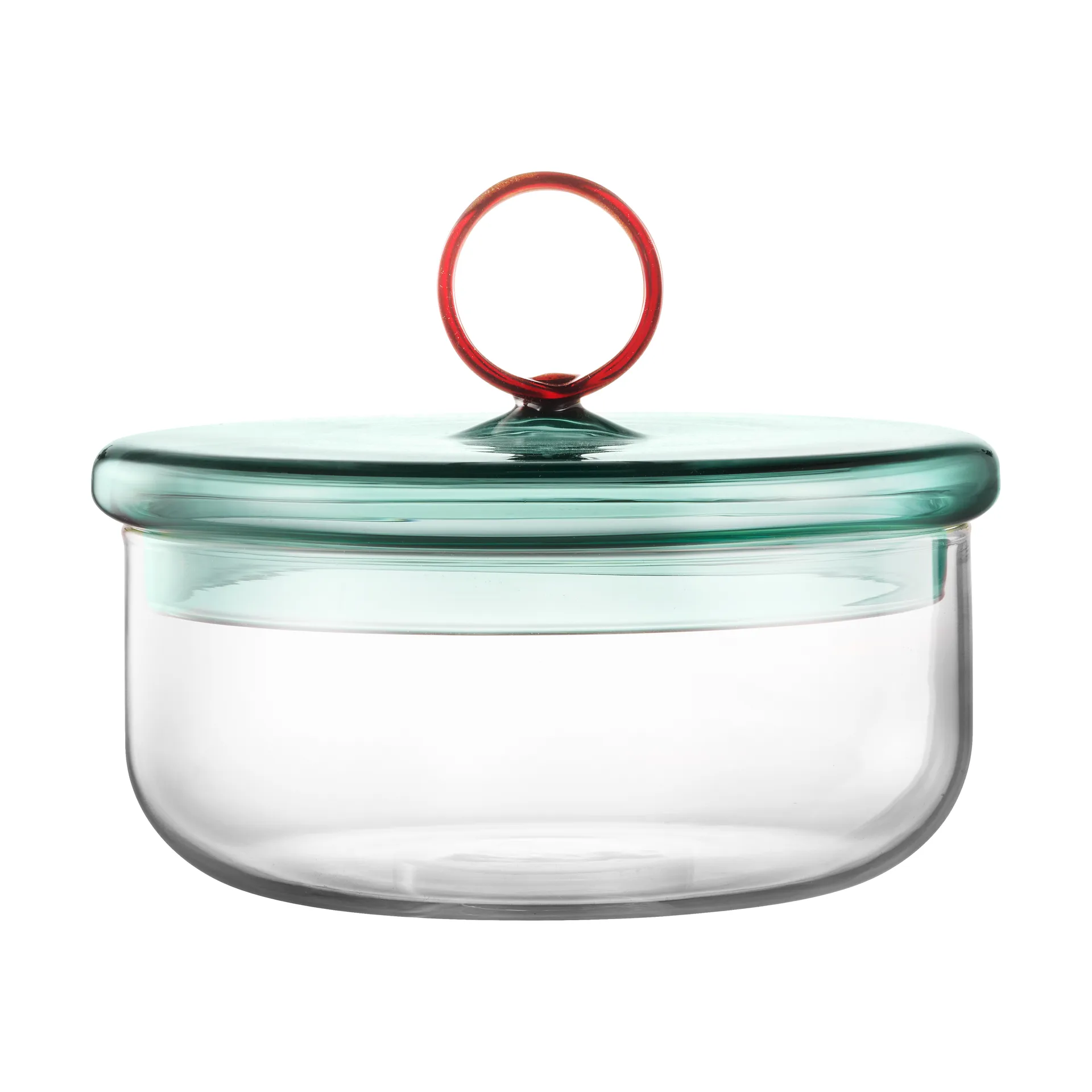 Loop low 碗 （含盖子） Ø15 cm, Klar-鸭翅绿-amber Muurla