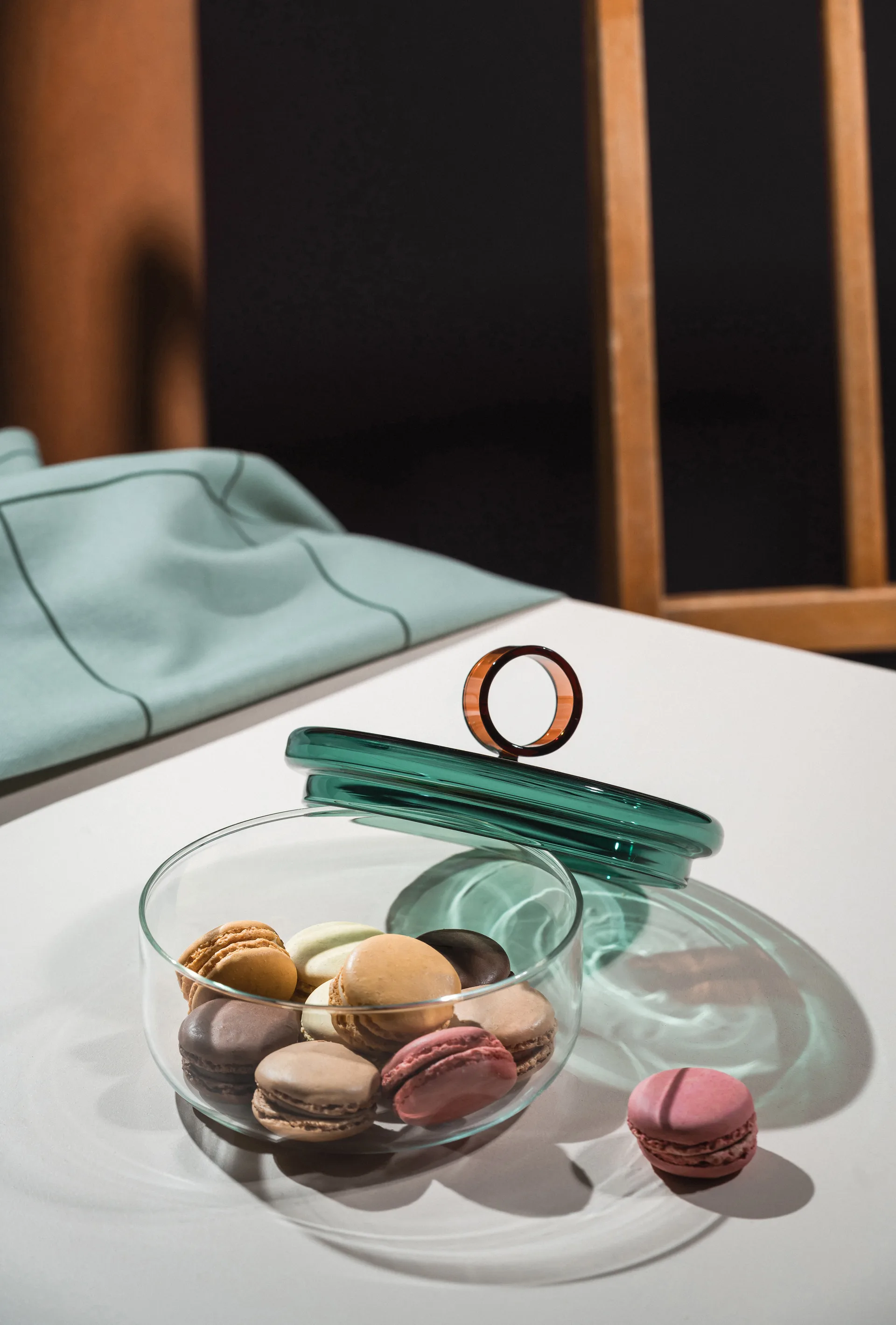 Loop low 碗 （含盖子） Ø15 cm, Klar-鸭翅绿-amber Muurla