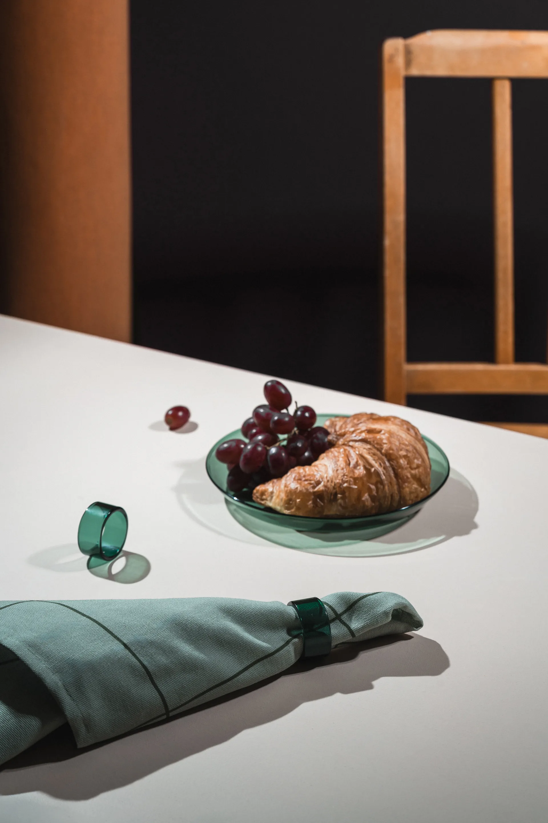 Loop 餐巾环  两件套装, 鸭翅绿 Muurla