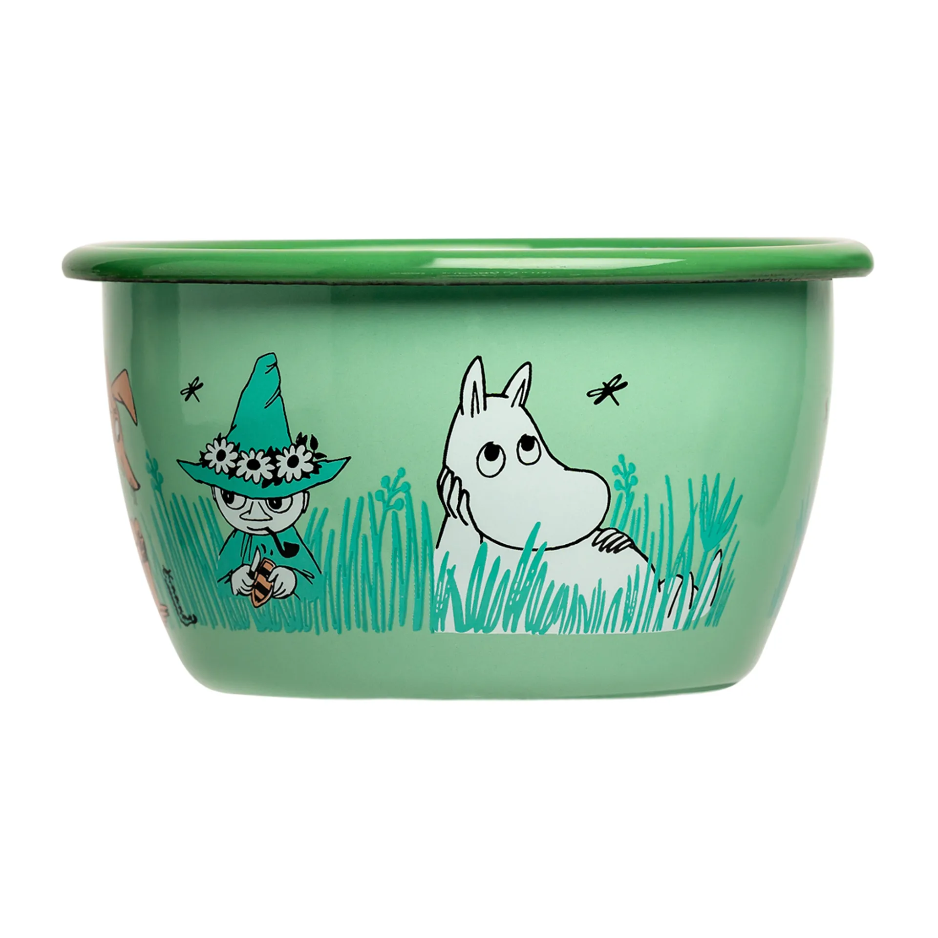 Moomin enamel 碗  Boys 30 cl, 绿色 Muurla