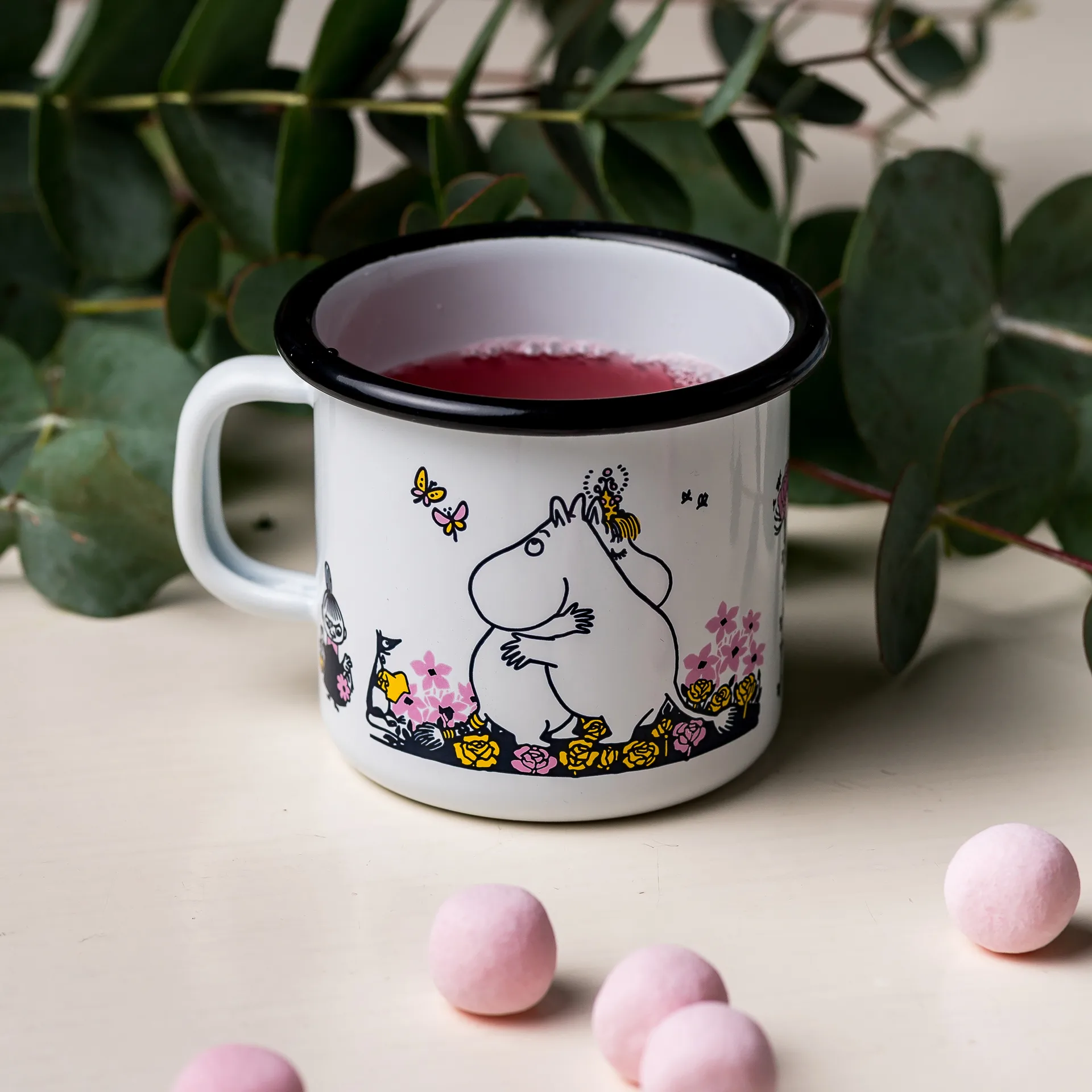 Moomin enamel 马克杯 hugs 25 cl, 白色 Muurla