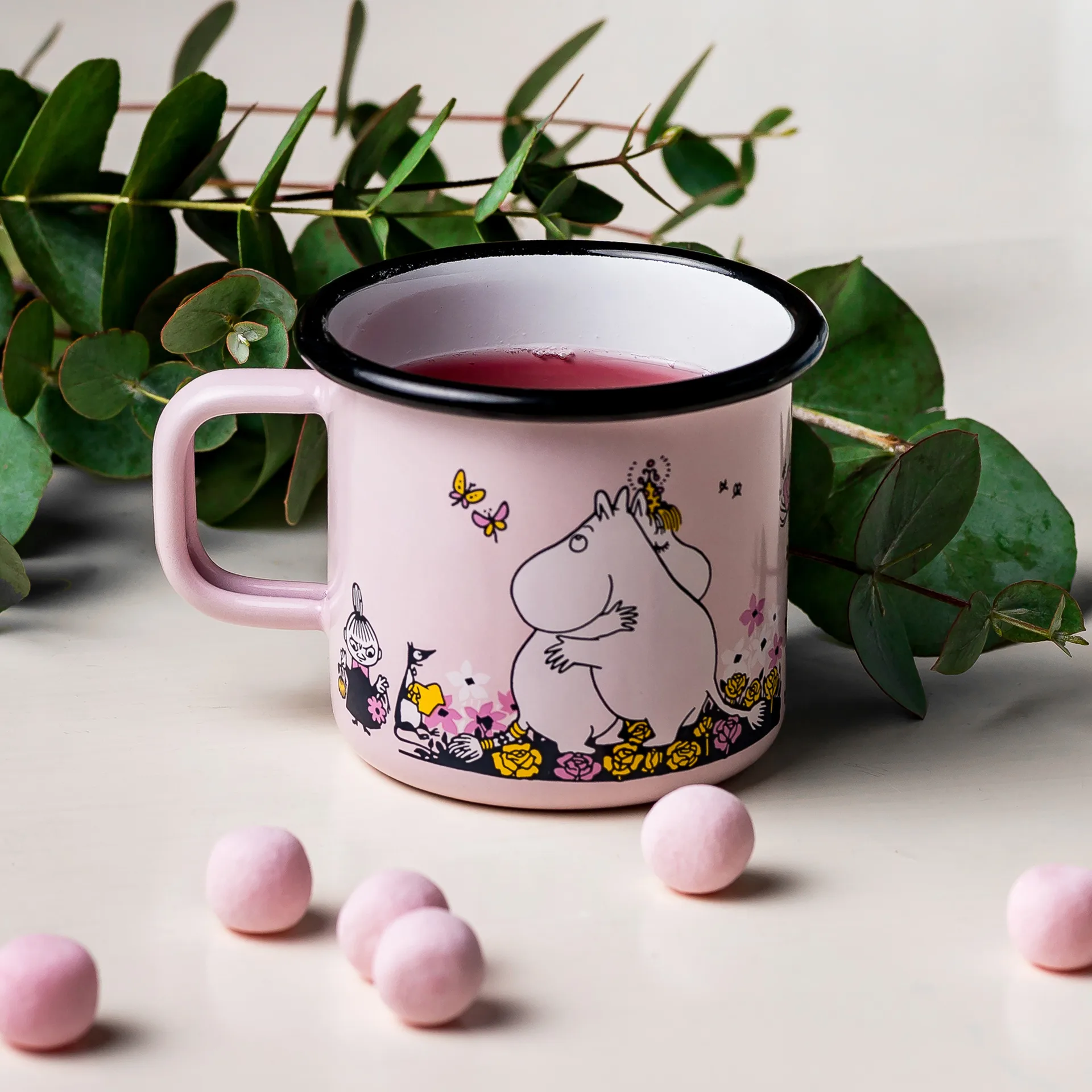 Moomin enamel 马克杯 hugs 37 cl, Rosa Muurla