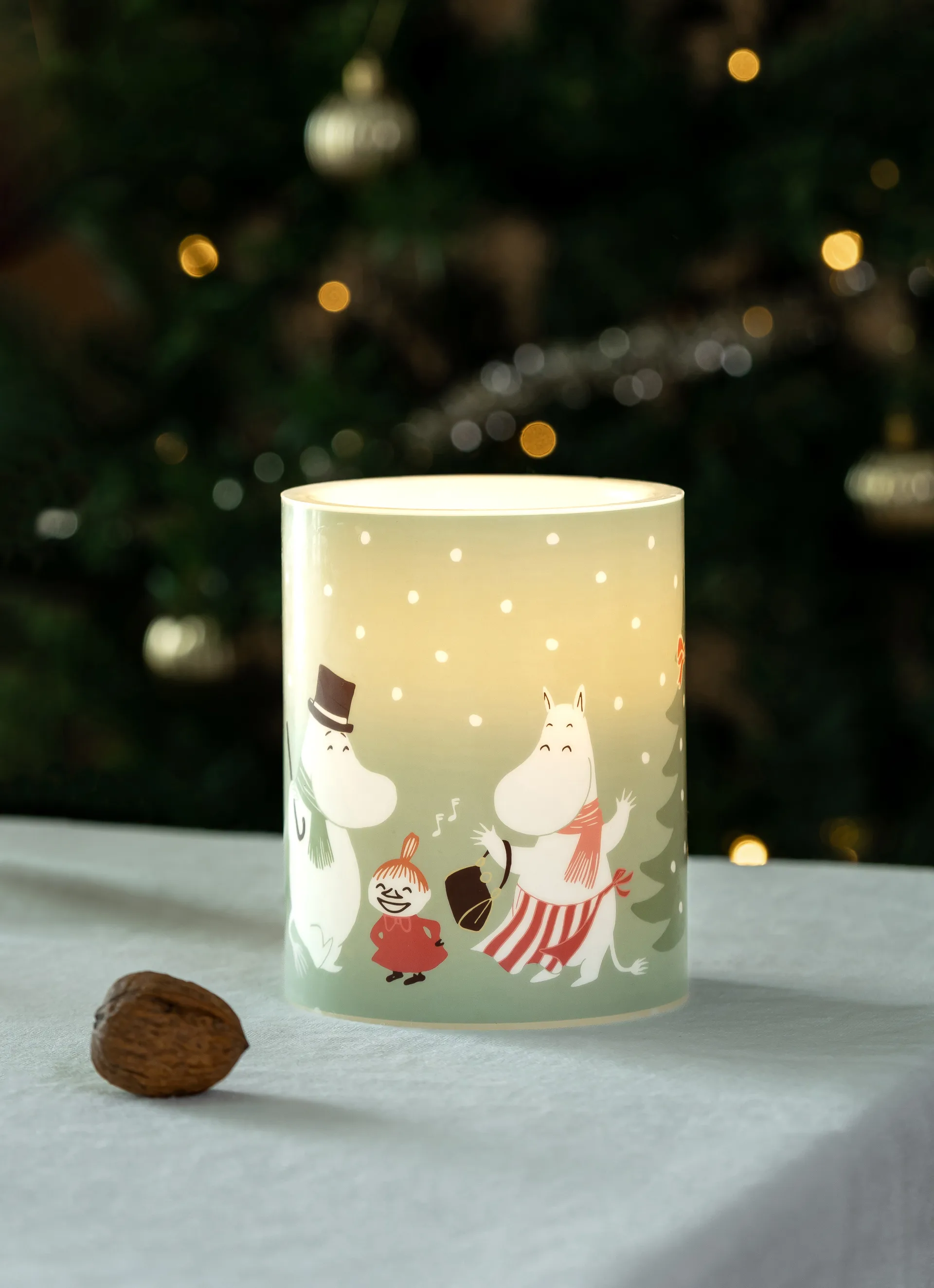 Moomin LED方块蜡烛12.5cm, Festive spirits Muurla