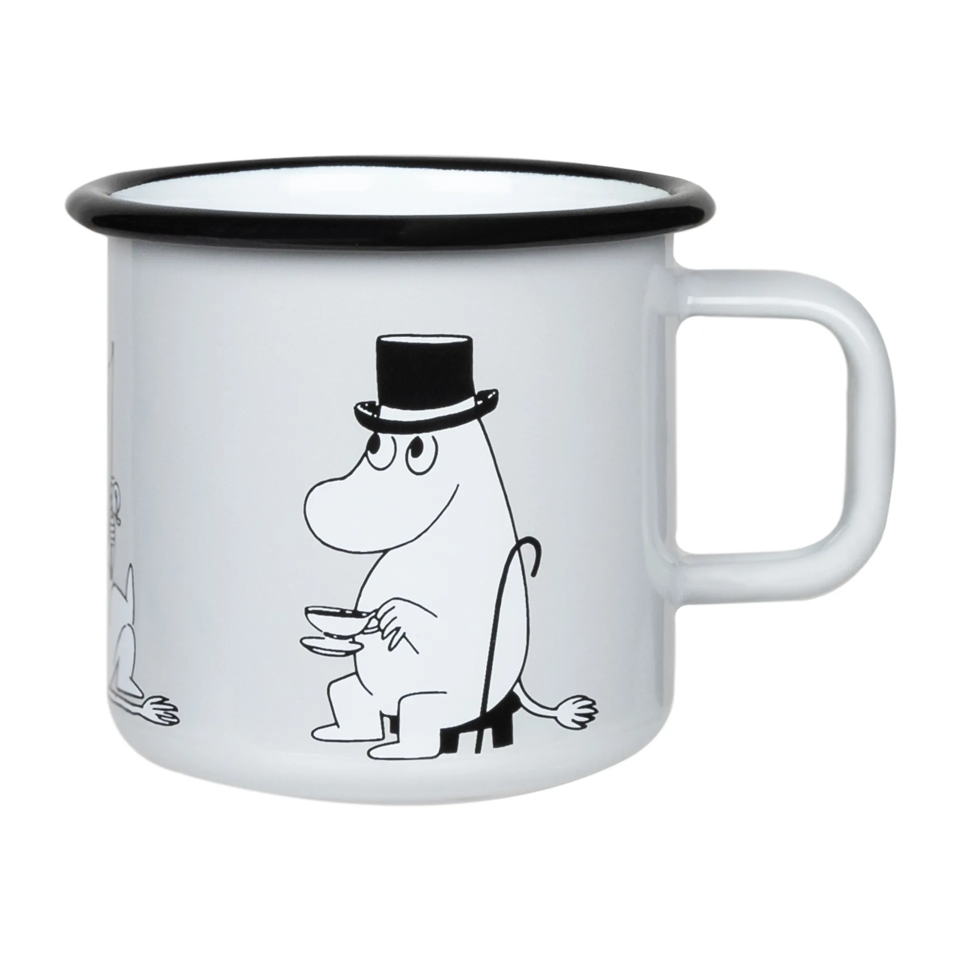Moomin pappa enamel 马克杯 37 cl, 灰色 Muurla