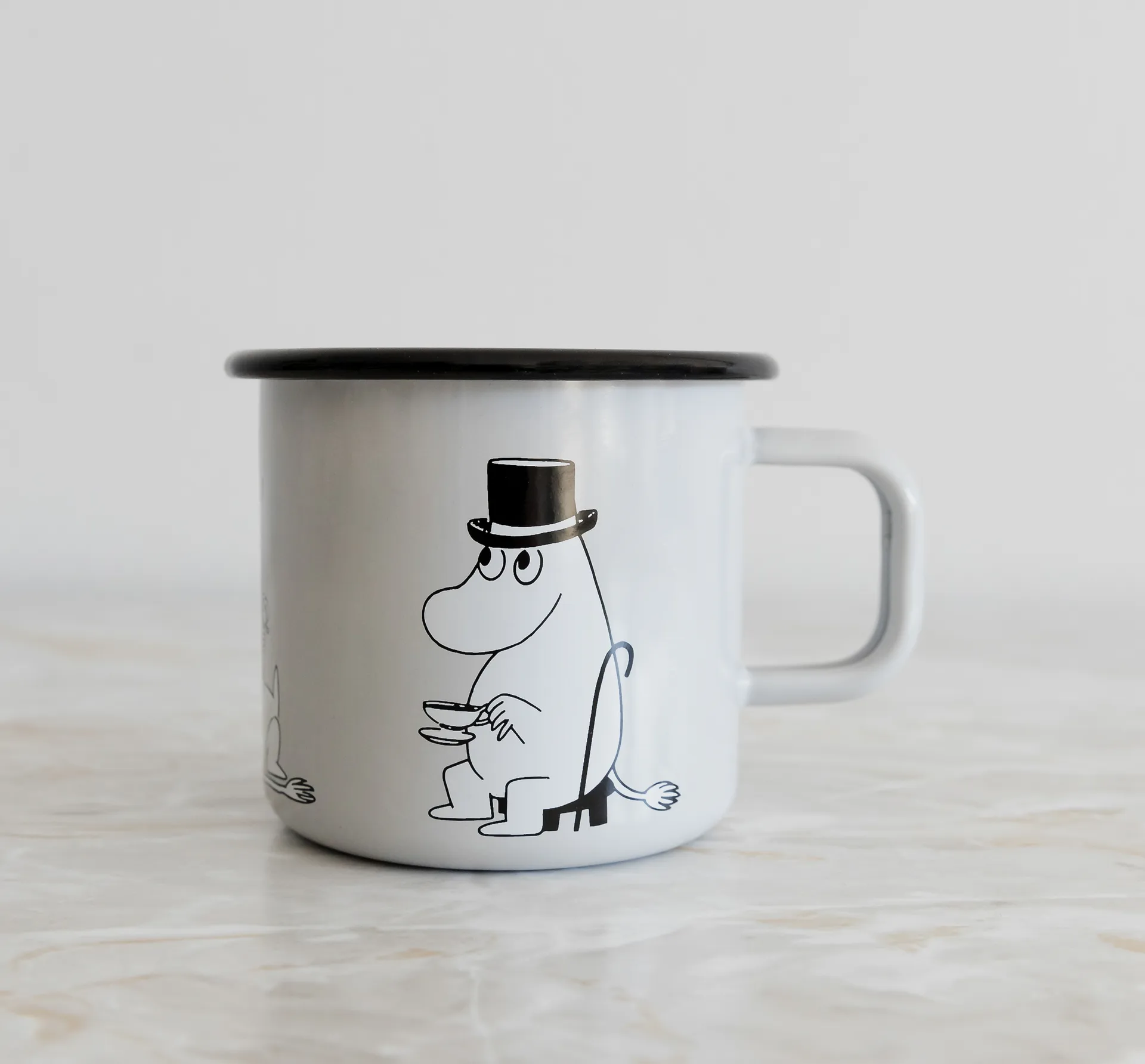 Moomin pappa enamel 马克杯 37 cl, 灰色 Muurla
