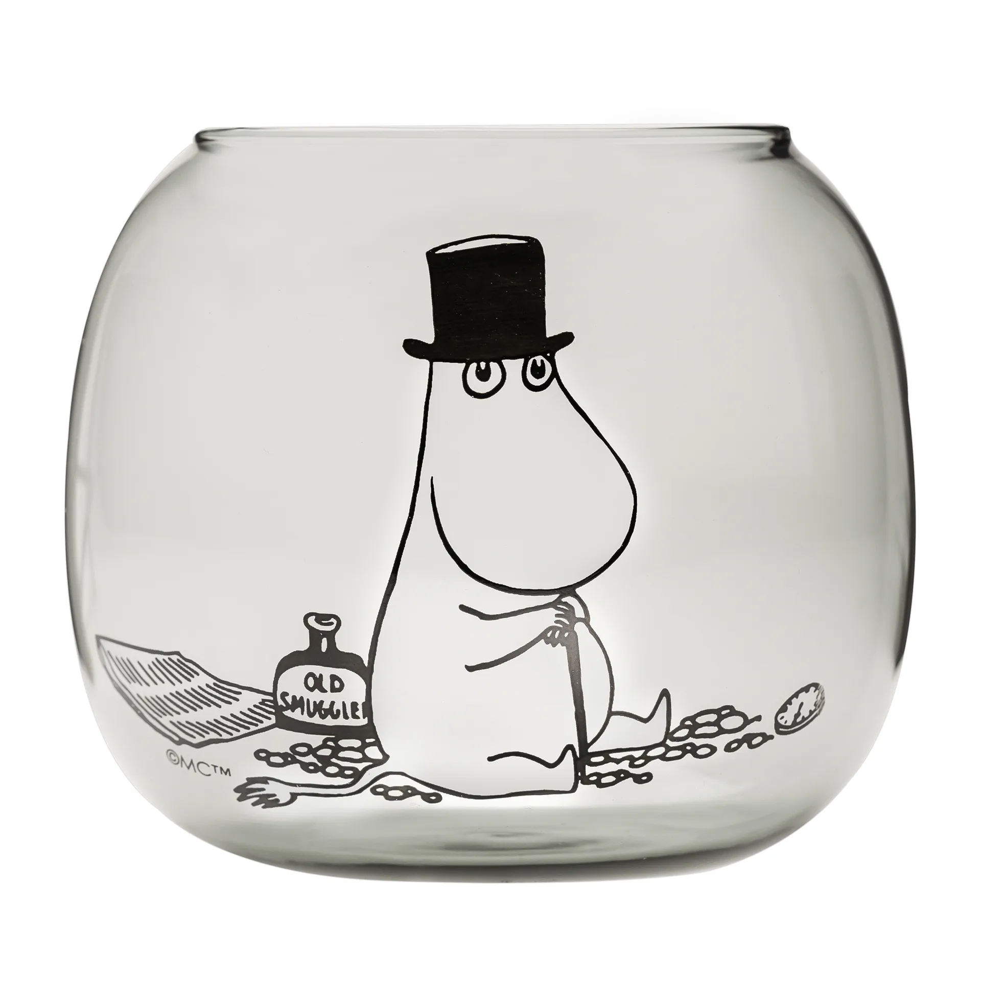 Moomin pappa tea light holder 9.5 cm, 灰色 Muurla