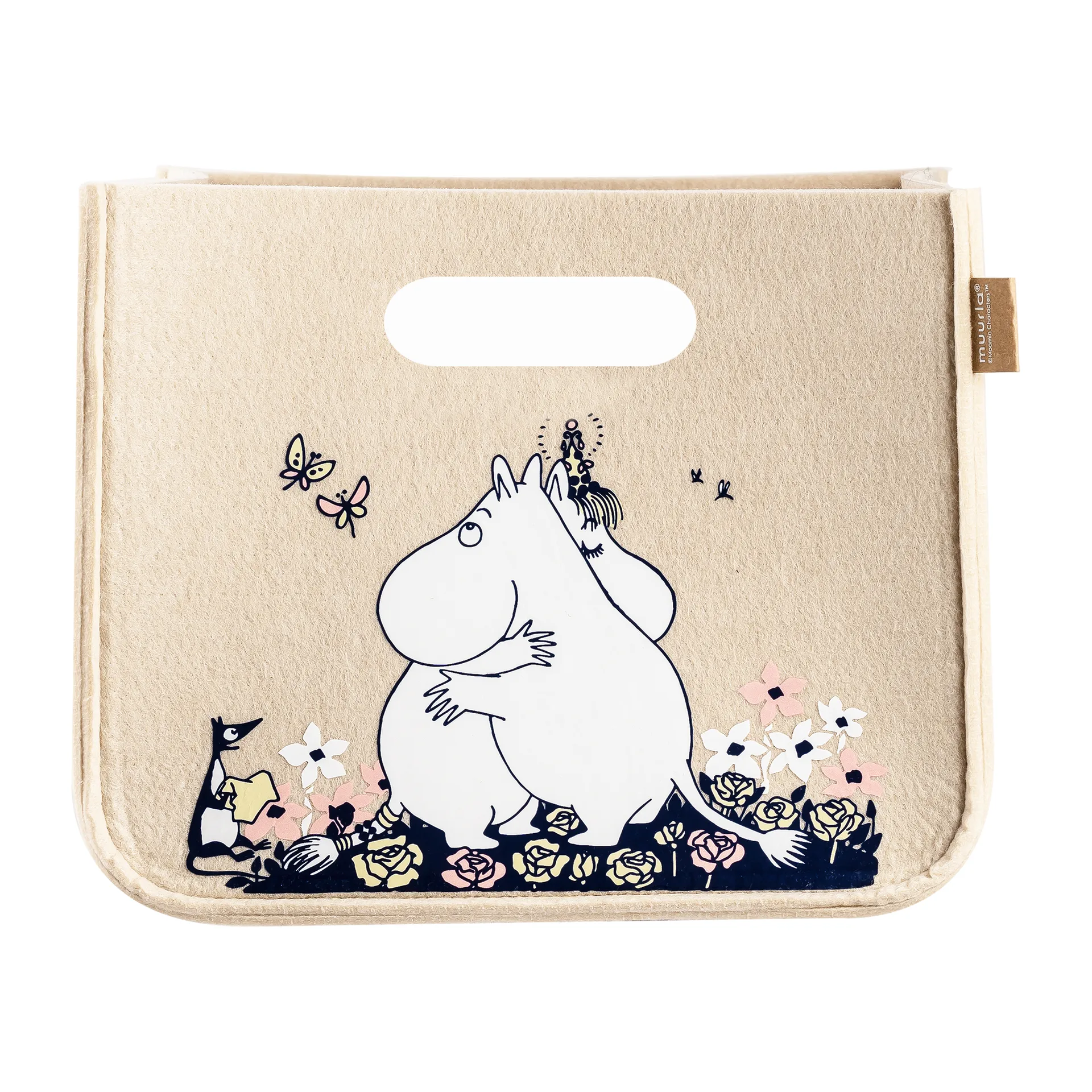 Mumin Hug storage box 26x26 cm, 米色 Muurla