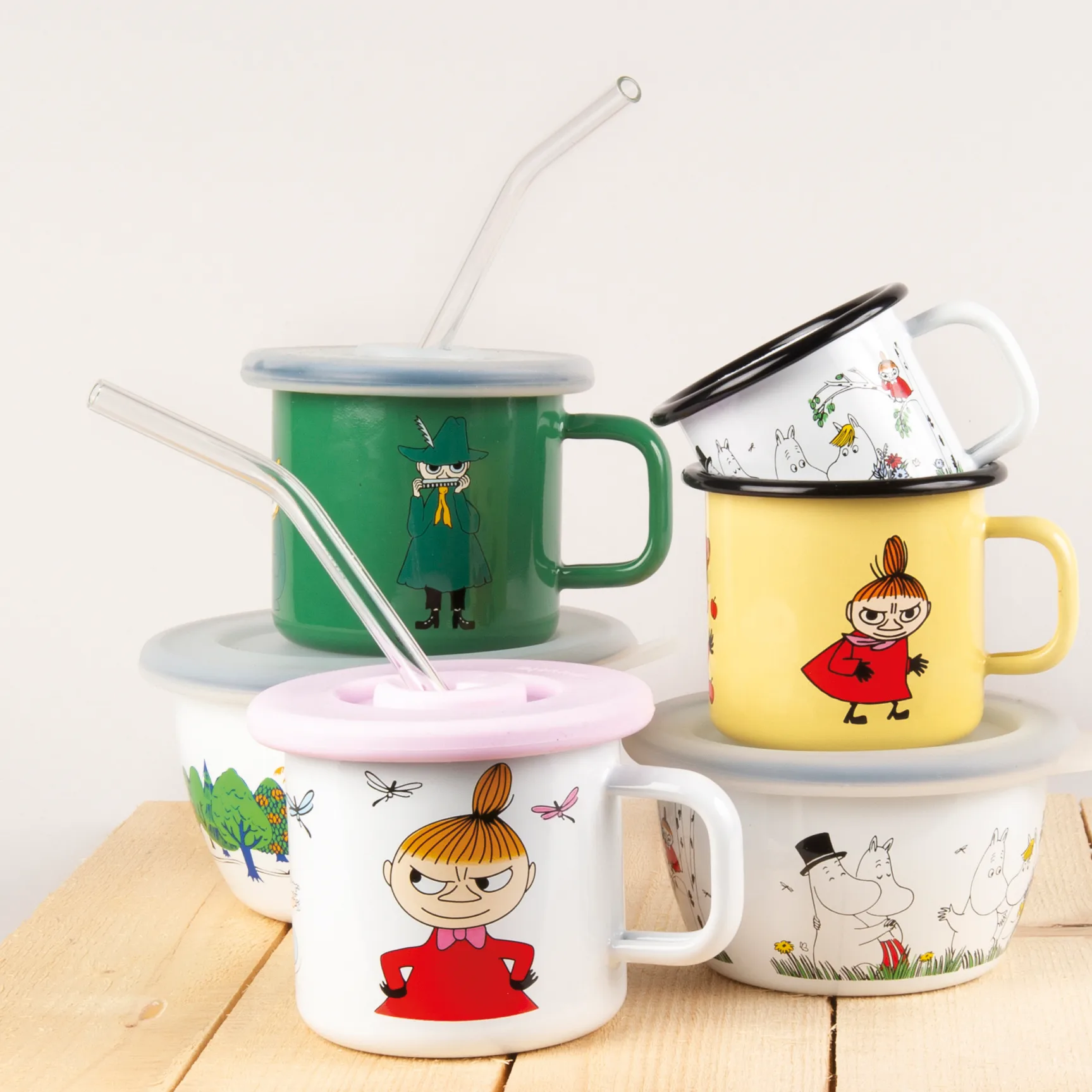 Muurla glass straws 四件套装, Clear Muurla