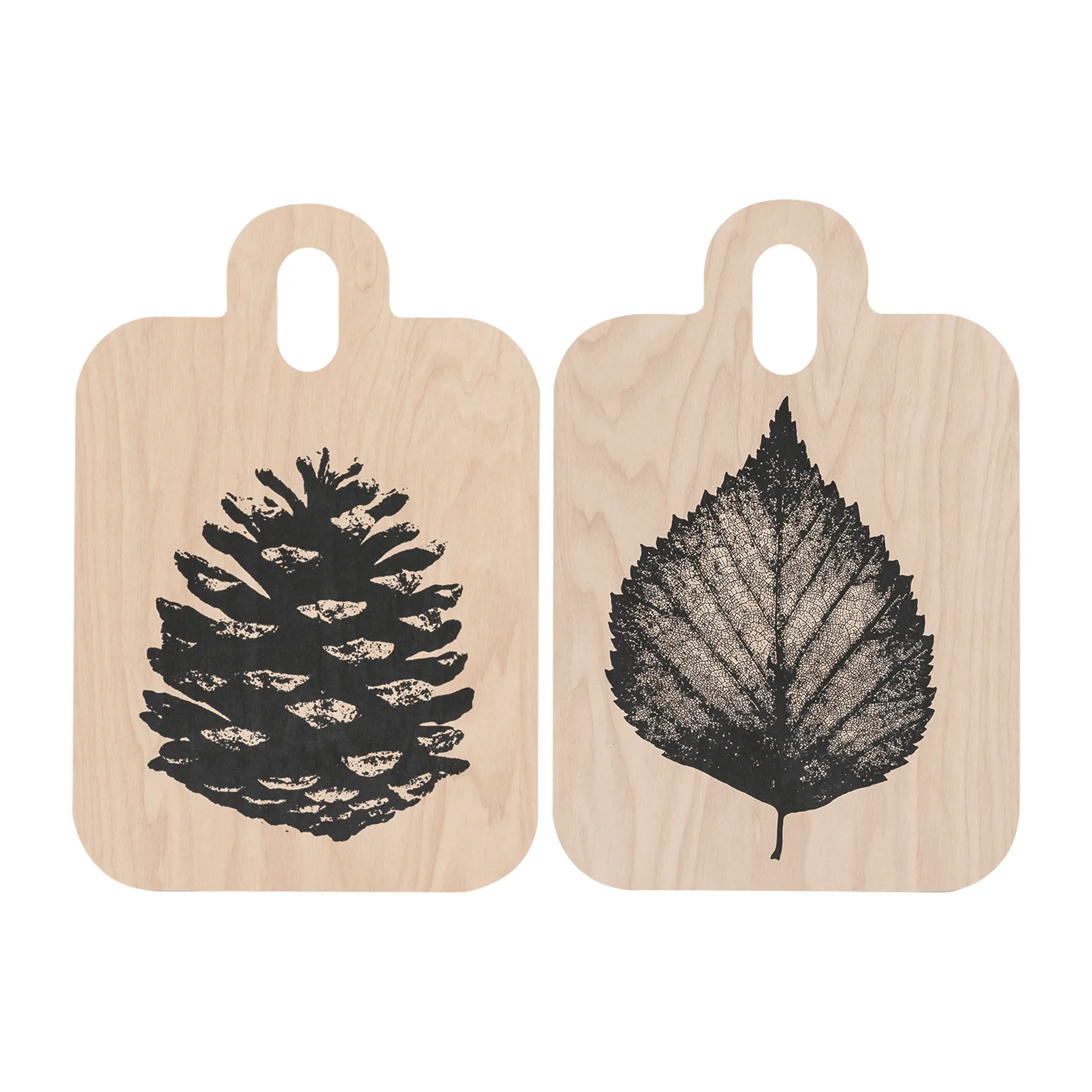 Nordic Chop & Serve 托盘 21x31 cm, The Pine Cone-The Birch Leaf Muurla