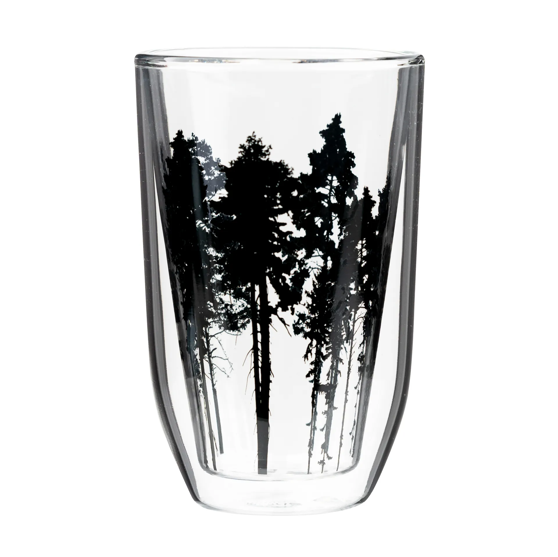 Nordic The Forest hot drinks glass 30 cl, clear-黑色 Muurla