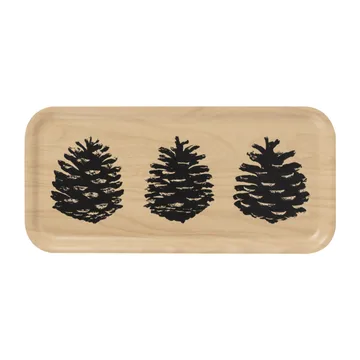 Nordic The Pine Cone 托盘 13x27 cm - Nature-black - Muurla