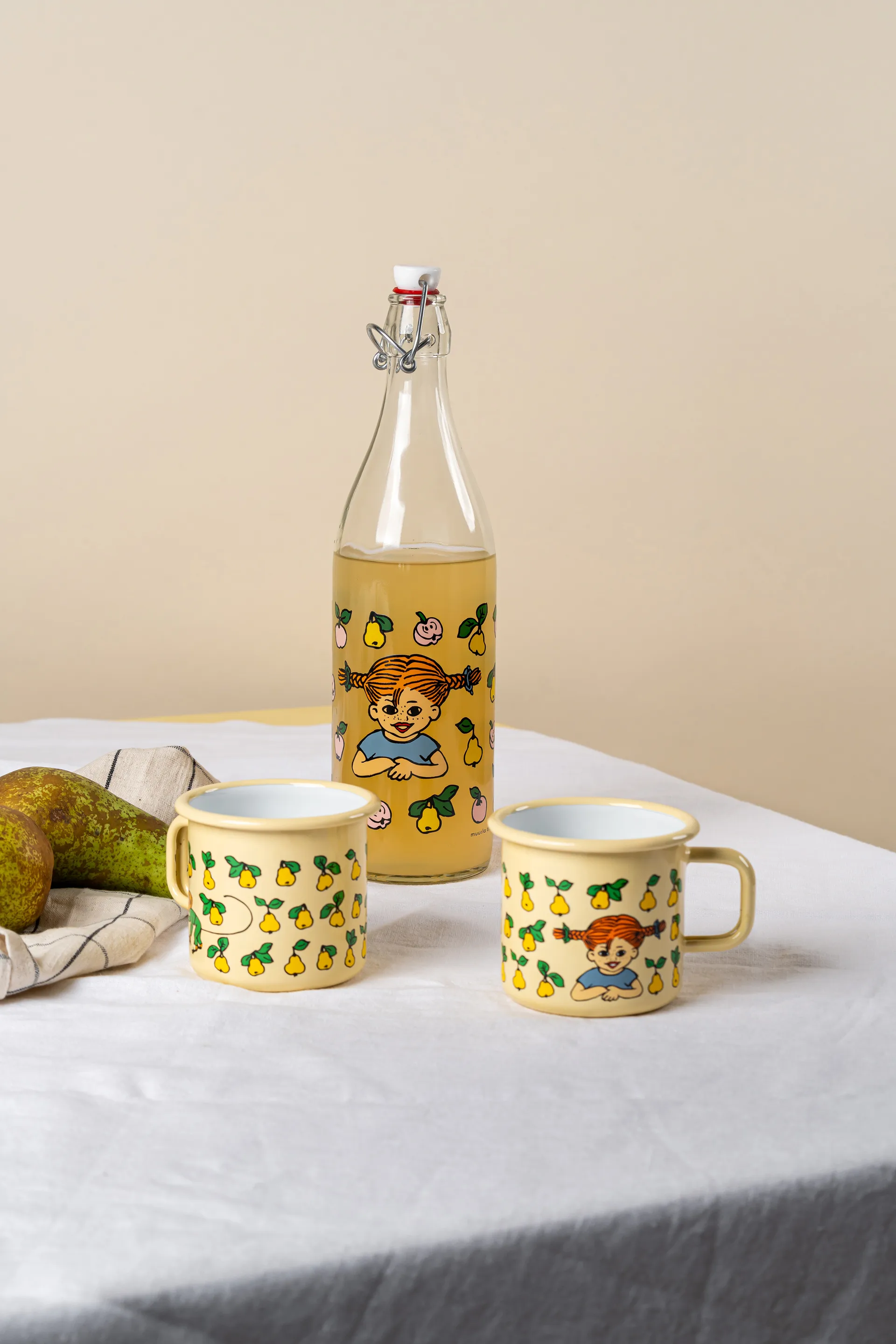 Pippi 玻璃杯 1 L, Fruits Muurla