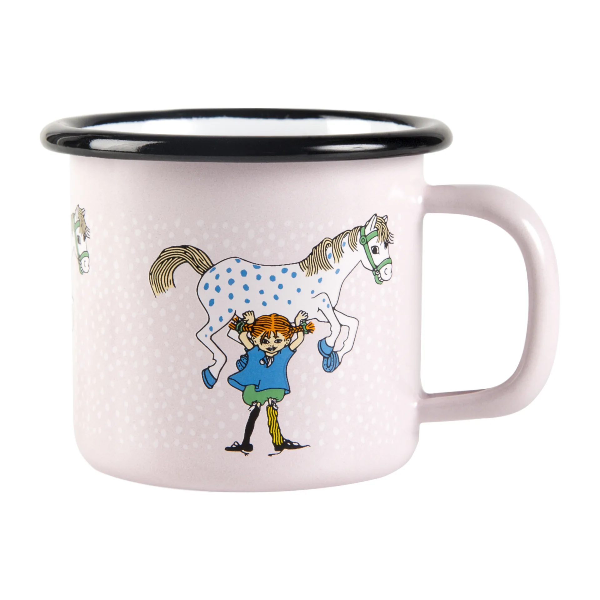 Pippi and Lilla gubben enamel 马克杯 1.5 dl, Light pink Muurla