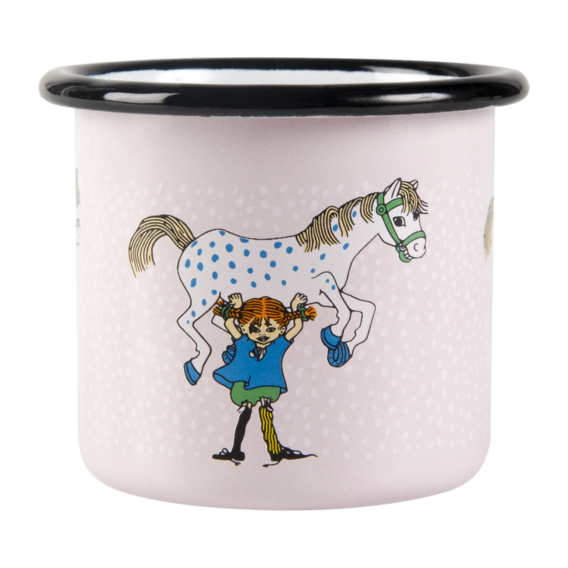 Pippi and Lilla gubben enamel 马克杯 1.5 dl, Light pink Muurla