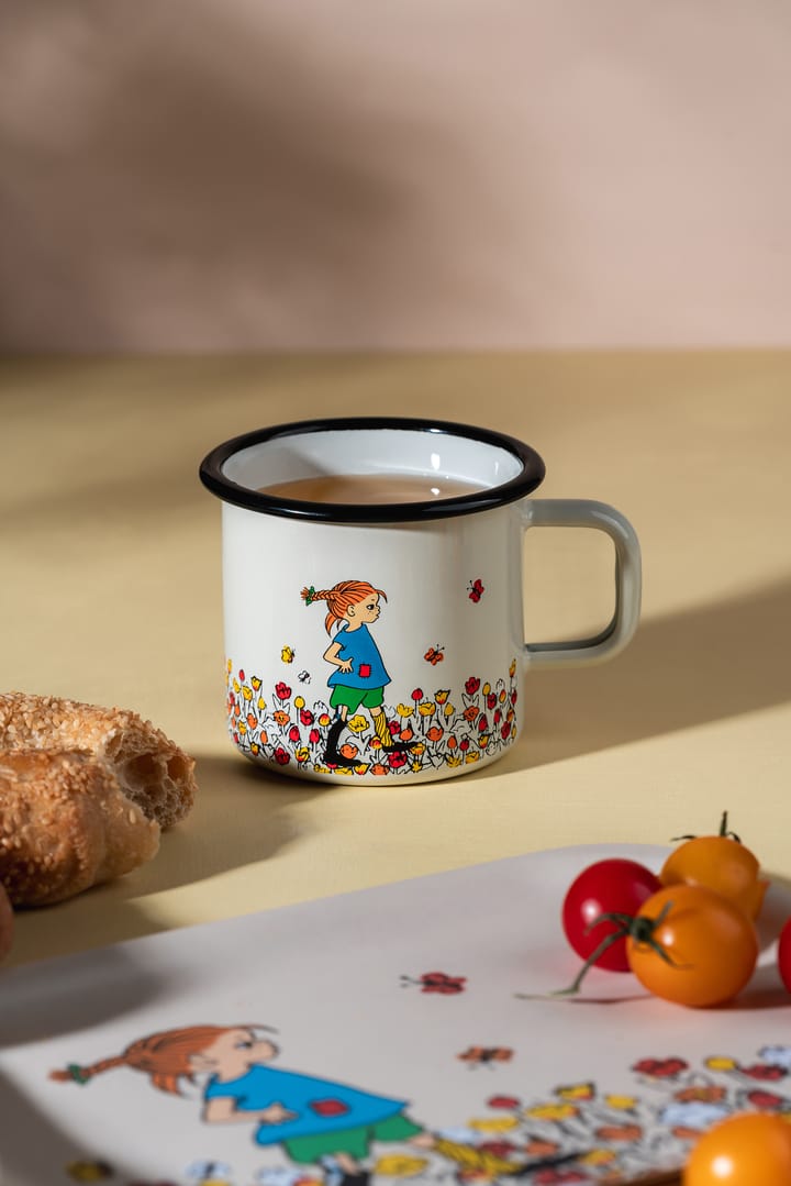 Pippi Longstocking enamel 马克��杯 3.7 dl, Be More Pippi Muurla