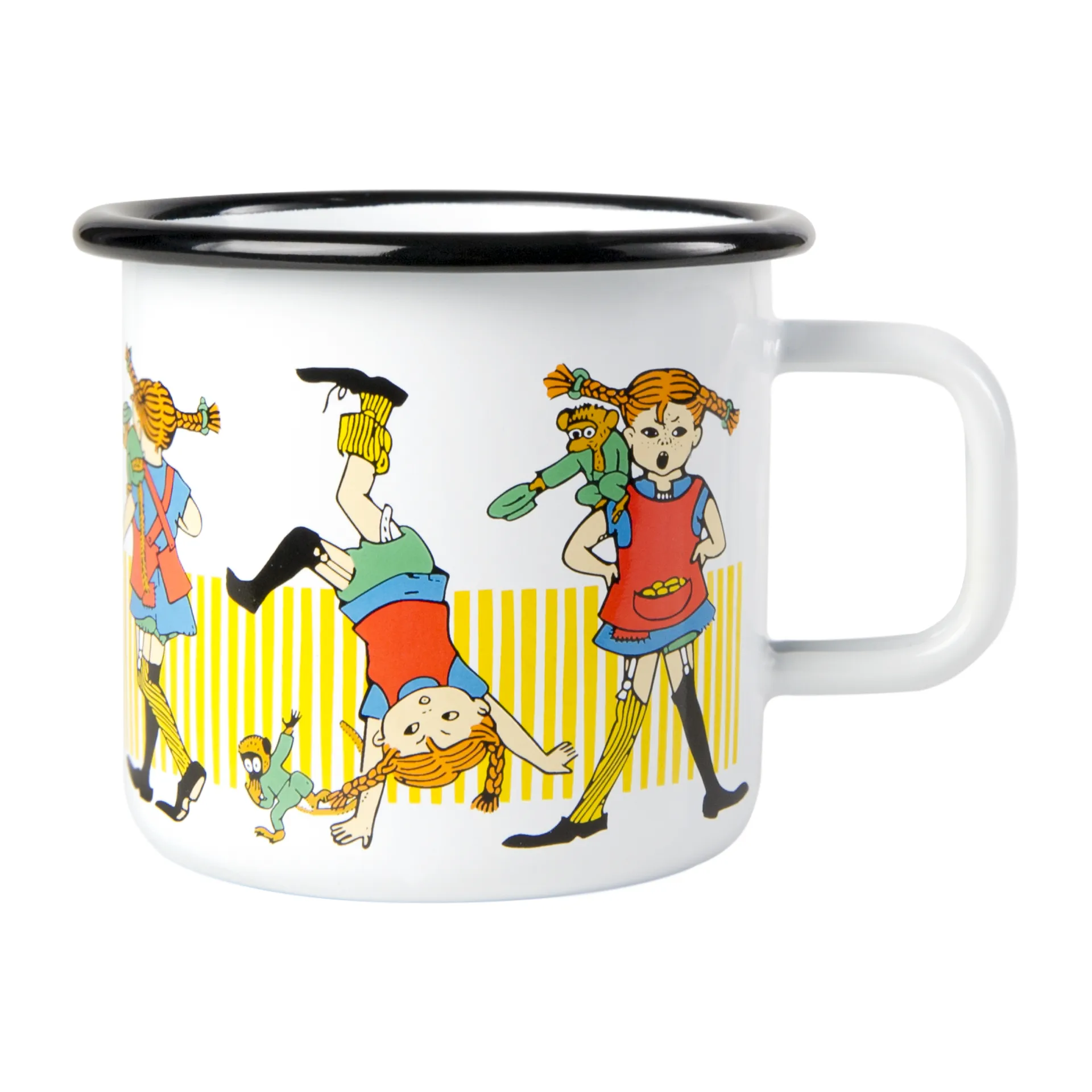 Pippi Longstocking enamel 马克杯 3.7 dl, White Muurla