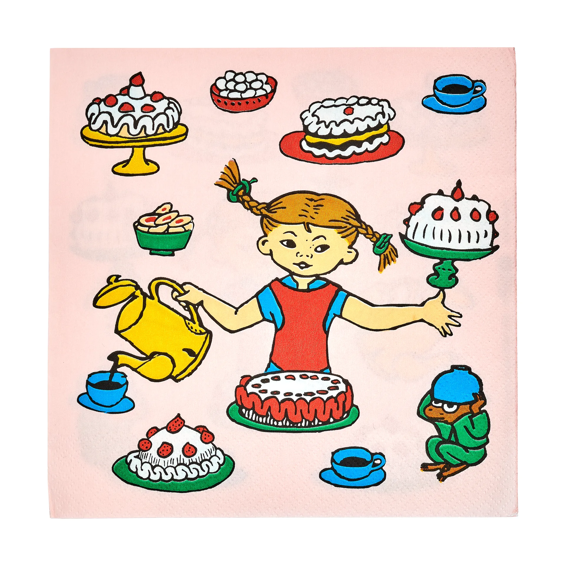 Pippi napkins 33x33 cm 20件装, Birthday Muurla