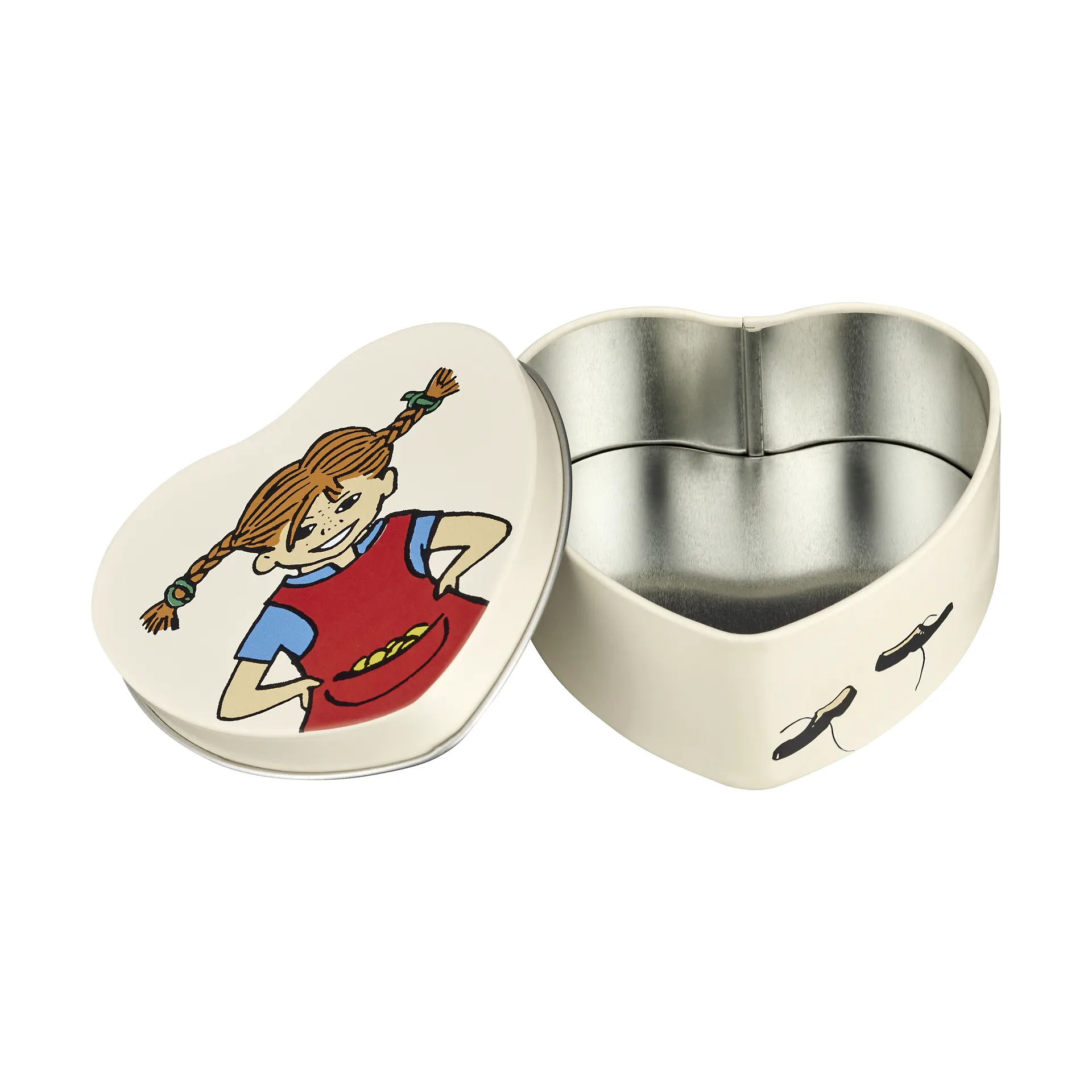 Pippi tin heart-shaped 4x10 cm, Be More Pippi Muurla