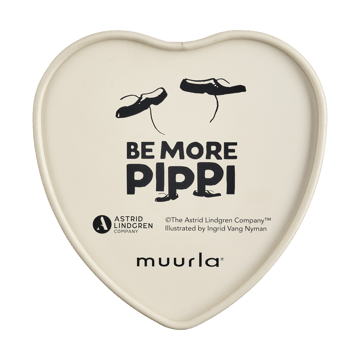 Pippi tin heart-shaped 4x10 cm - Be More Pippi - Muurla
