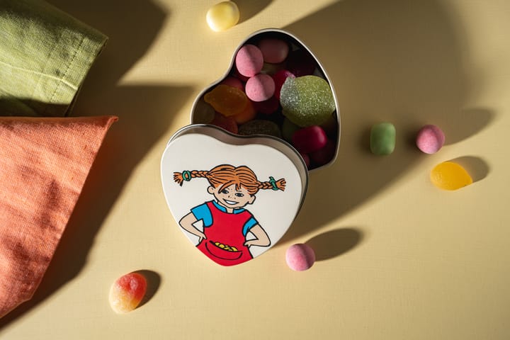 Pippi tin heart-shaped 4x10 cm, Be More Pippi Muurla
