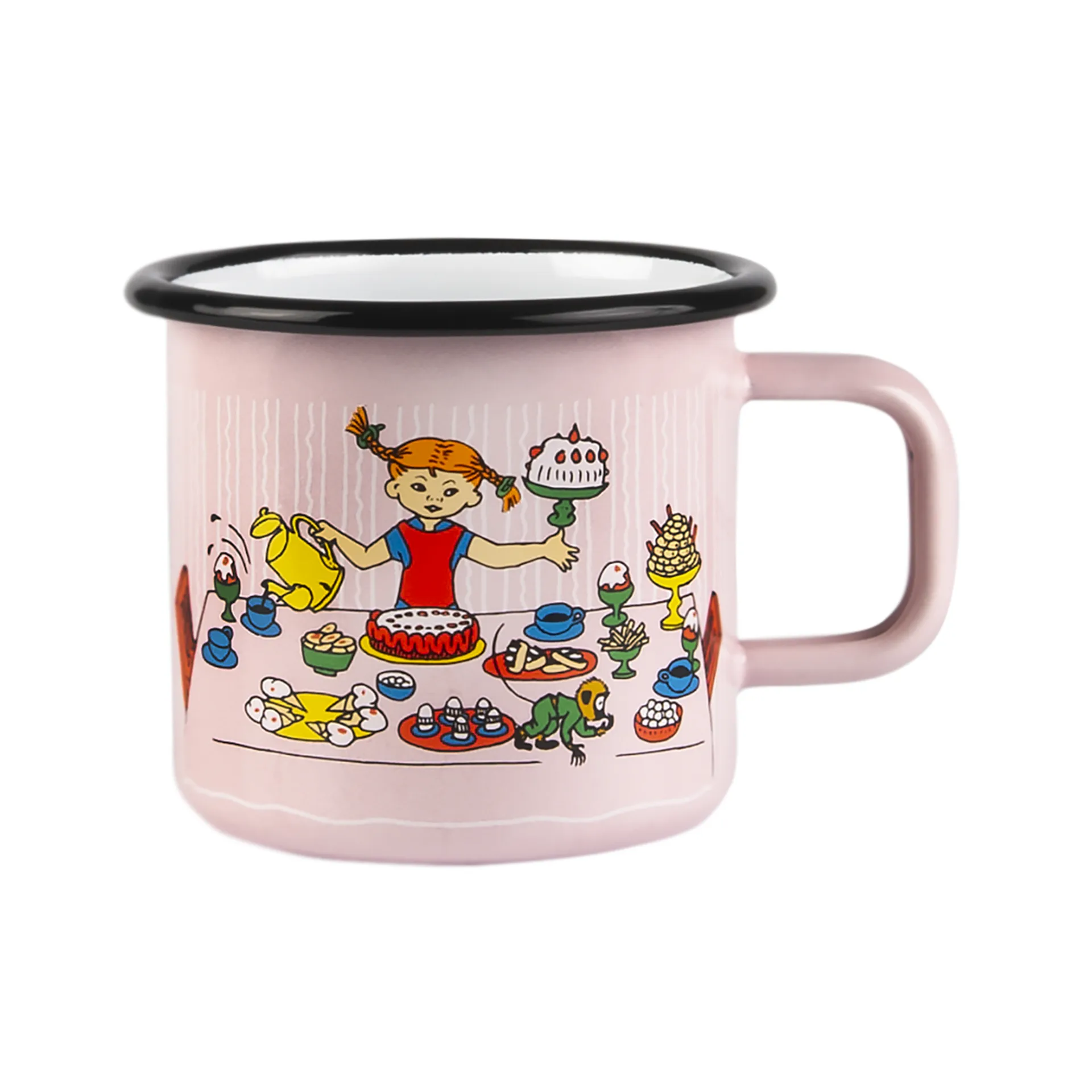 Pippi's birthday enamel 马克杯 3.7 dl, Pink Muurla