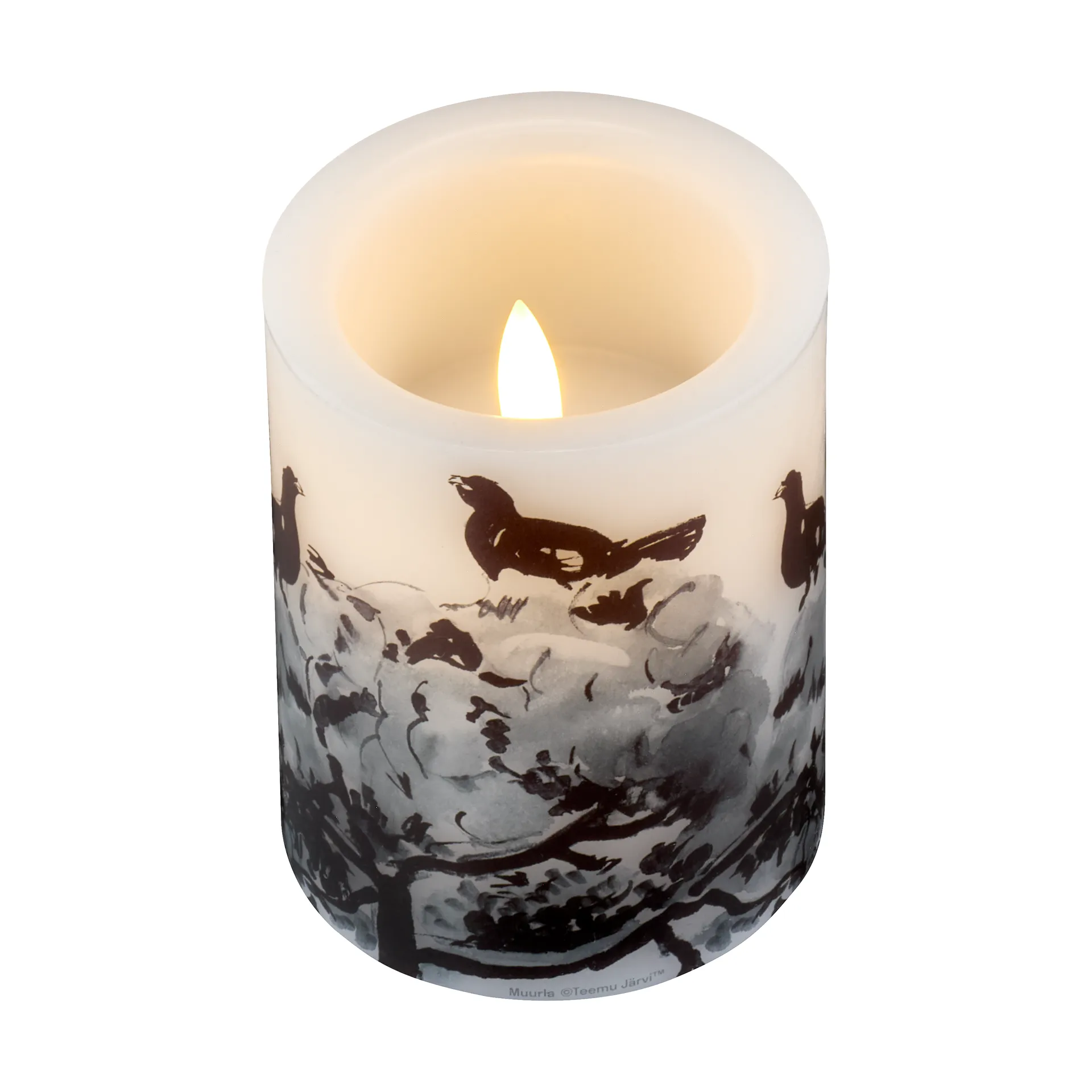 Teemu Järvi x Muurla LED 蜡烛 Ø7.5x10 cm, Winter Capercaillie Muurla