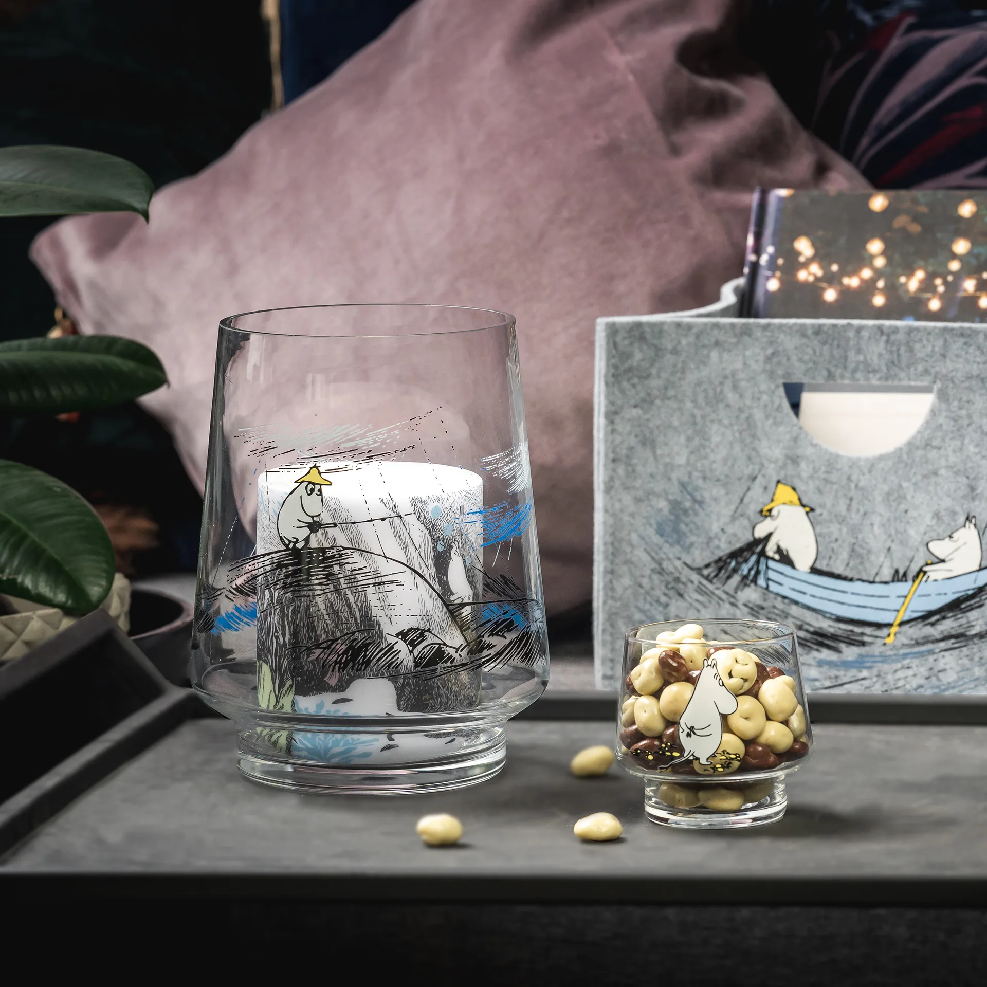 The wait lantern, clear-白色 Muurla