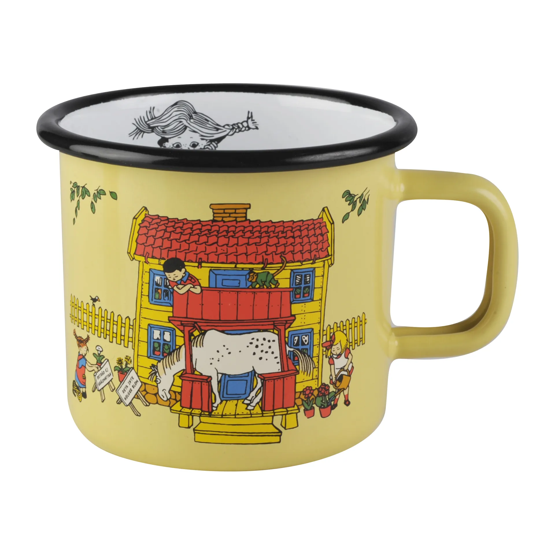 Villa Villekulla enamel 马克杯 3.7 dl, Yellow Muurla