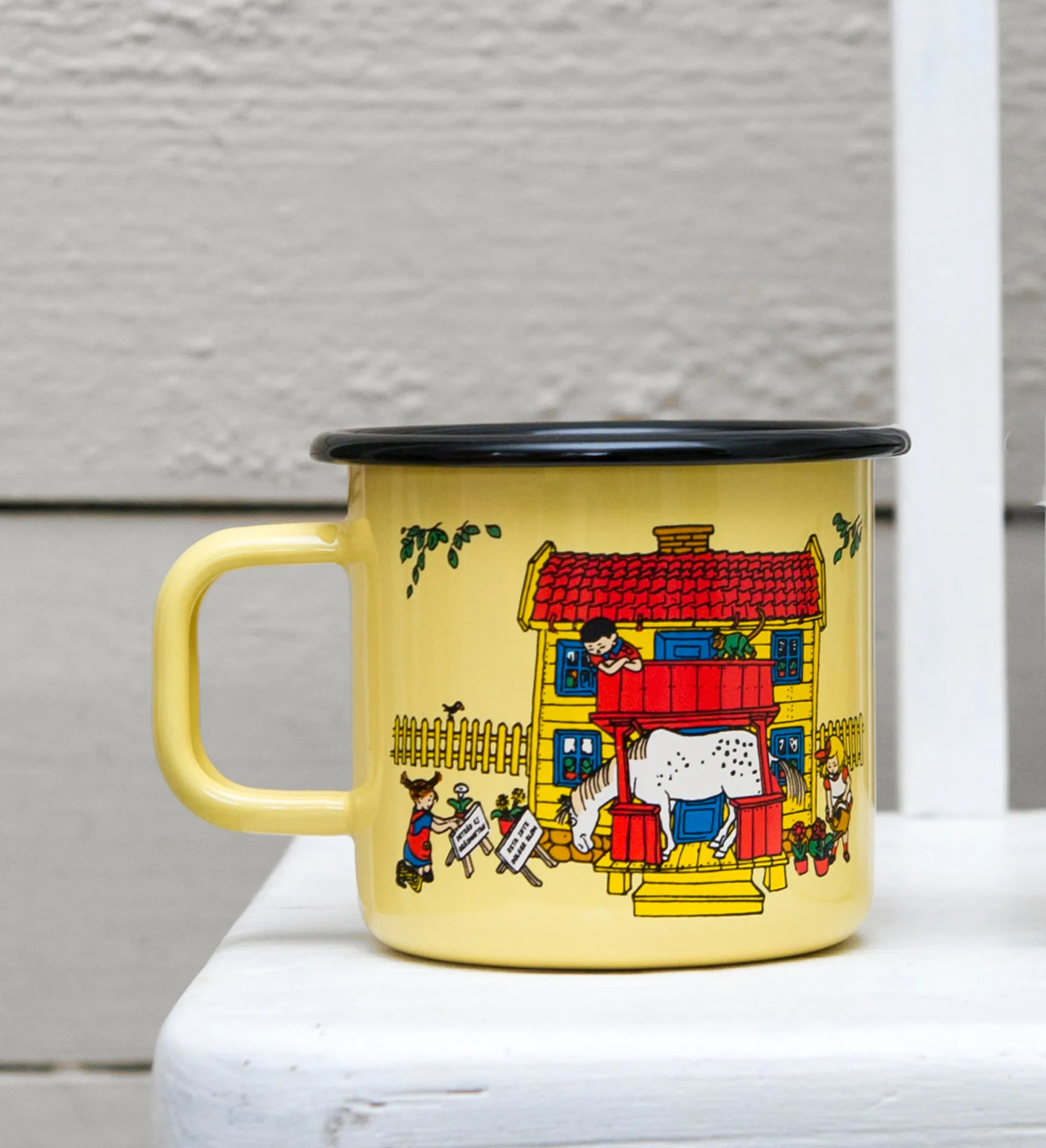 Villa Villekulla enamel 马克杯 3.7 dl, Yellow Muurla