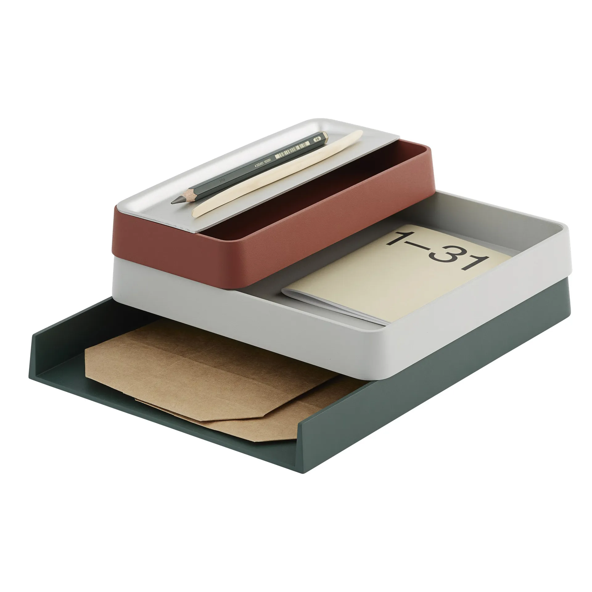 Arrange Desktop tray 12x25 cm, copper 棕色 Muuto